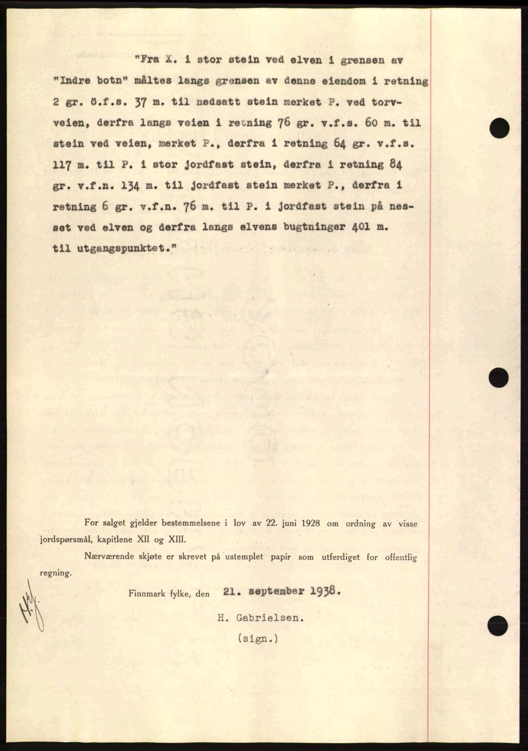 Alta fogderi/sorenskriveri, SATØ/SATØ-5/1/K/Kd/L0031pantebok: Pantebok nr. 31, 1938-1939, Dagboknr: 645/1938