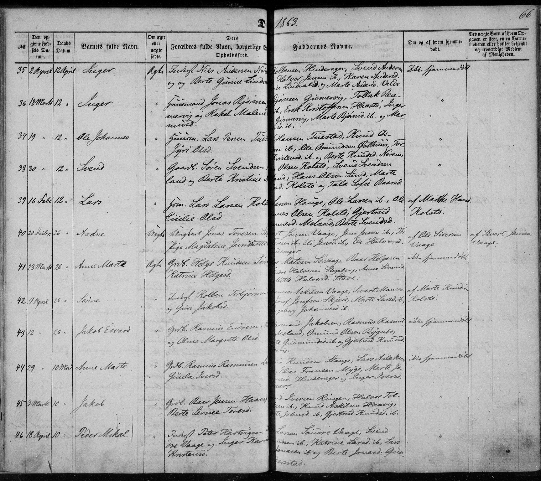 Avaldsnes sokneprestkontor, AV/SAST-A -101851/H/Ha/Haa/L0010: Ministerialbok nr. A 10, 1857-1876, s. 66