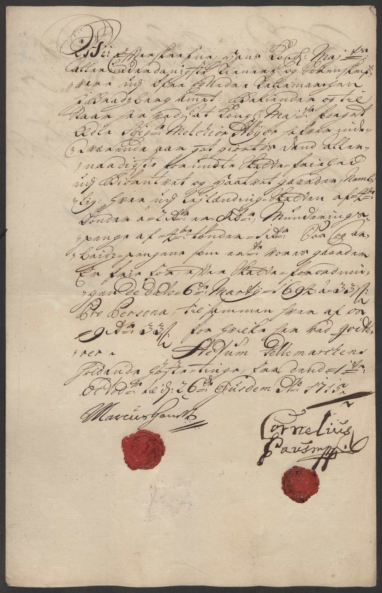 Rentekammeret inntil 1814, Reviderte regnskaper, Fogderegnskap, AV/RA-EA-4092/R36/L2127: Fogderegnskap Øvre og Nedre Telemark og Bamble, 1715, s. 268