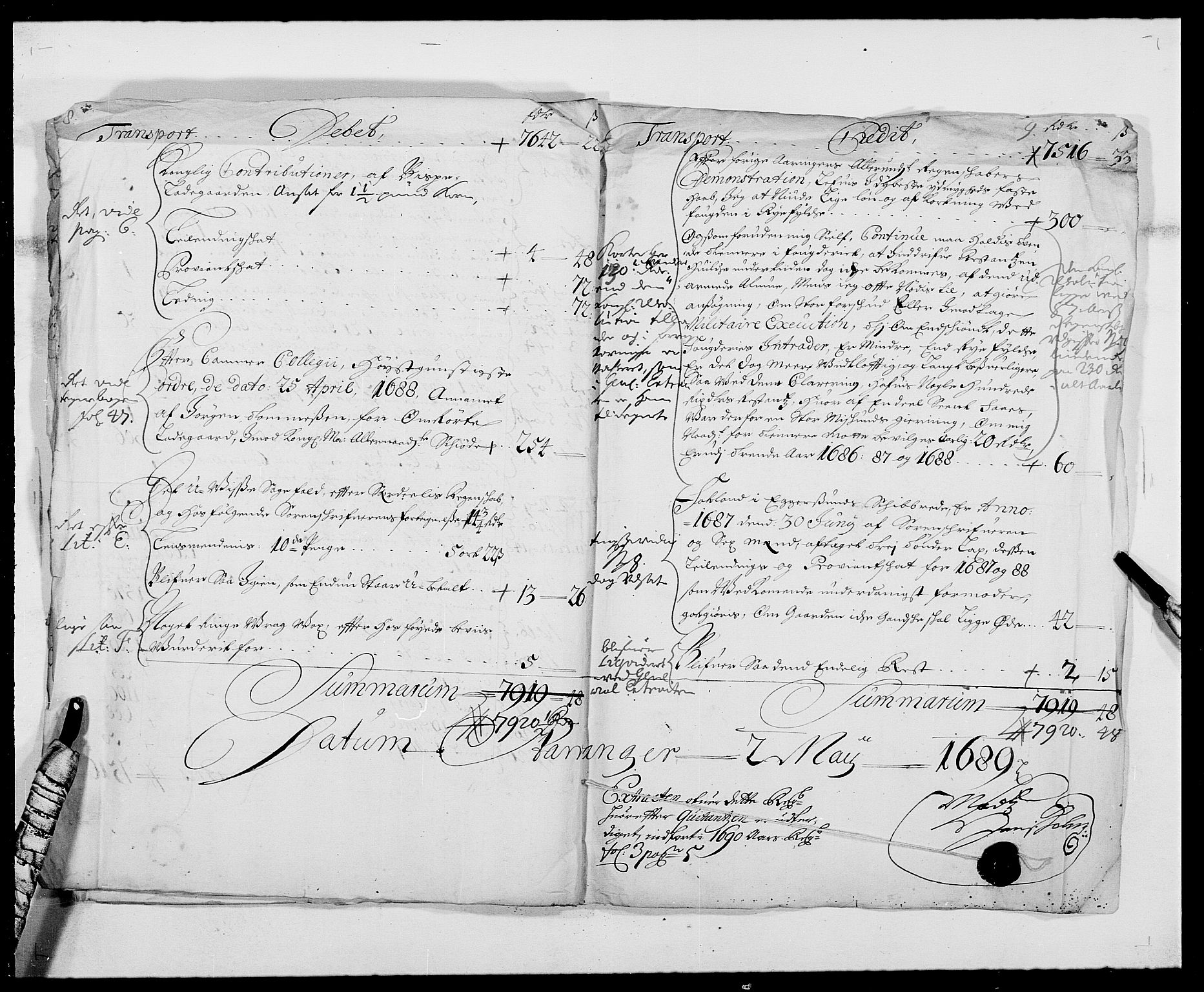 Rentekammeret inntil 1814, Reviderte regnskaper, Fogderegnskap, RA/EA-4092/R46/L2726: Fogderegnskap Jæren og Dalane, 1686-1689, s. 243