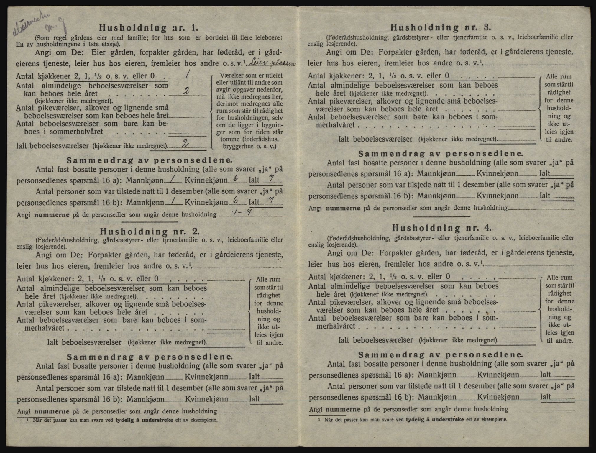 SAO, Folketelling 1920 for 0117 Idd herred, 1920, s. 1929