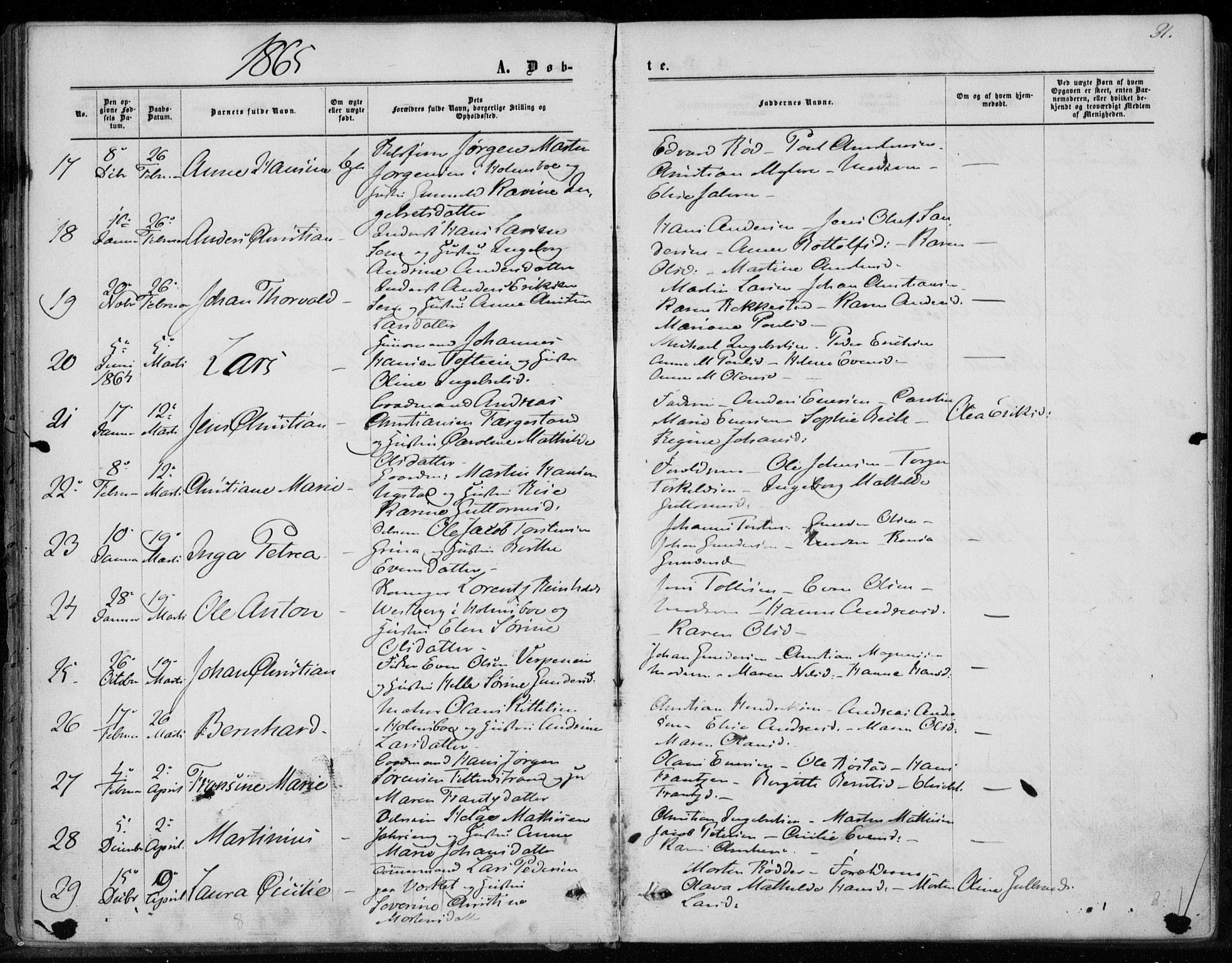 Hurum kirkebøker, AV/SAKO-A-229/F/Fa/L0012: Ministerialbok nr. 12, 1861-1875, s. 31