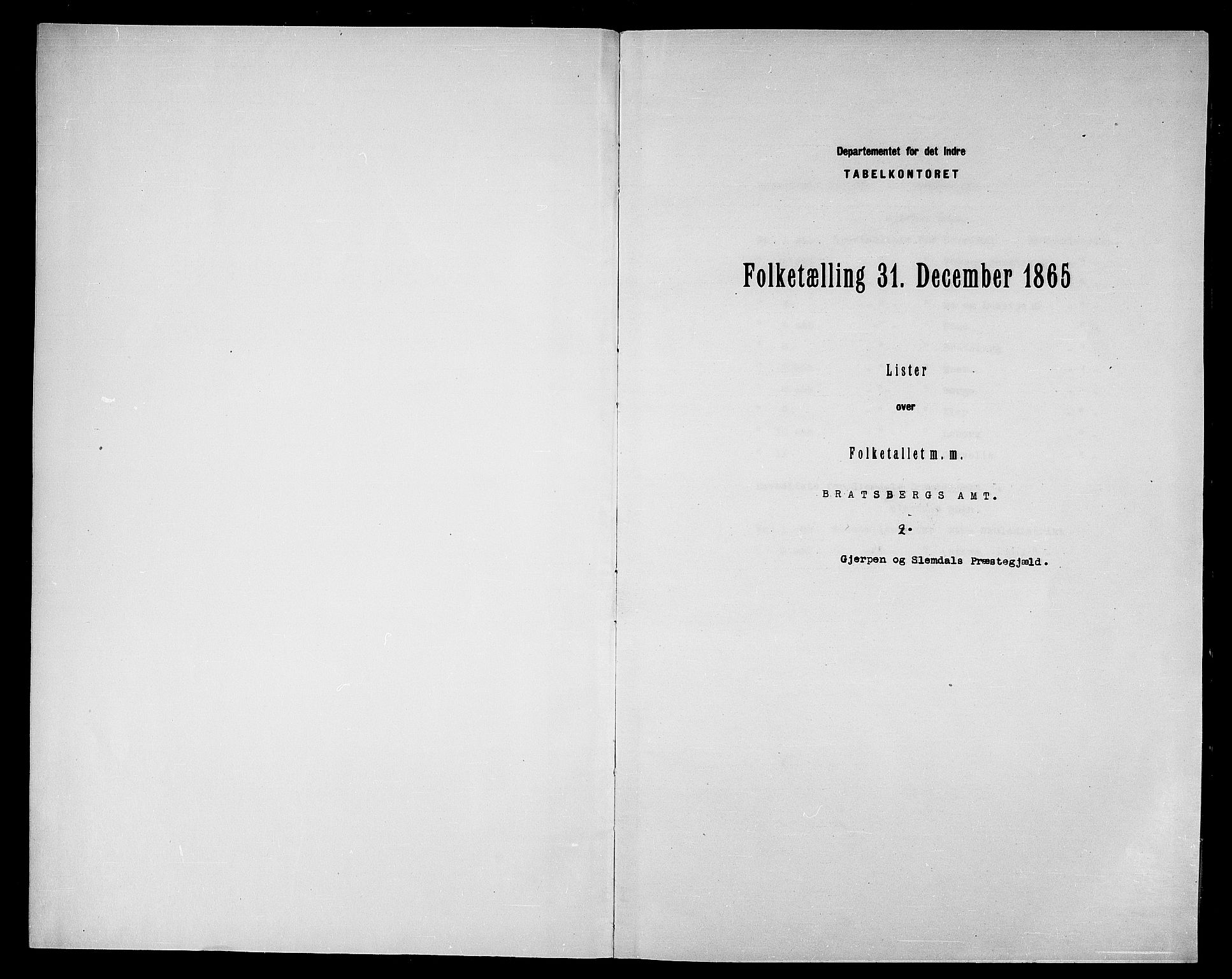 RA, Folketelling 1865 for 0812P Gjerpen prestegjeld, 1865, s. 3
