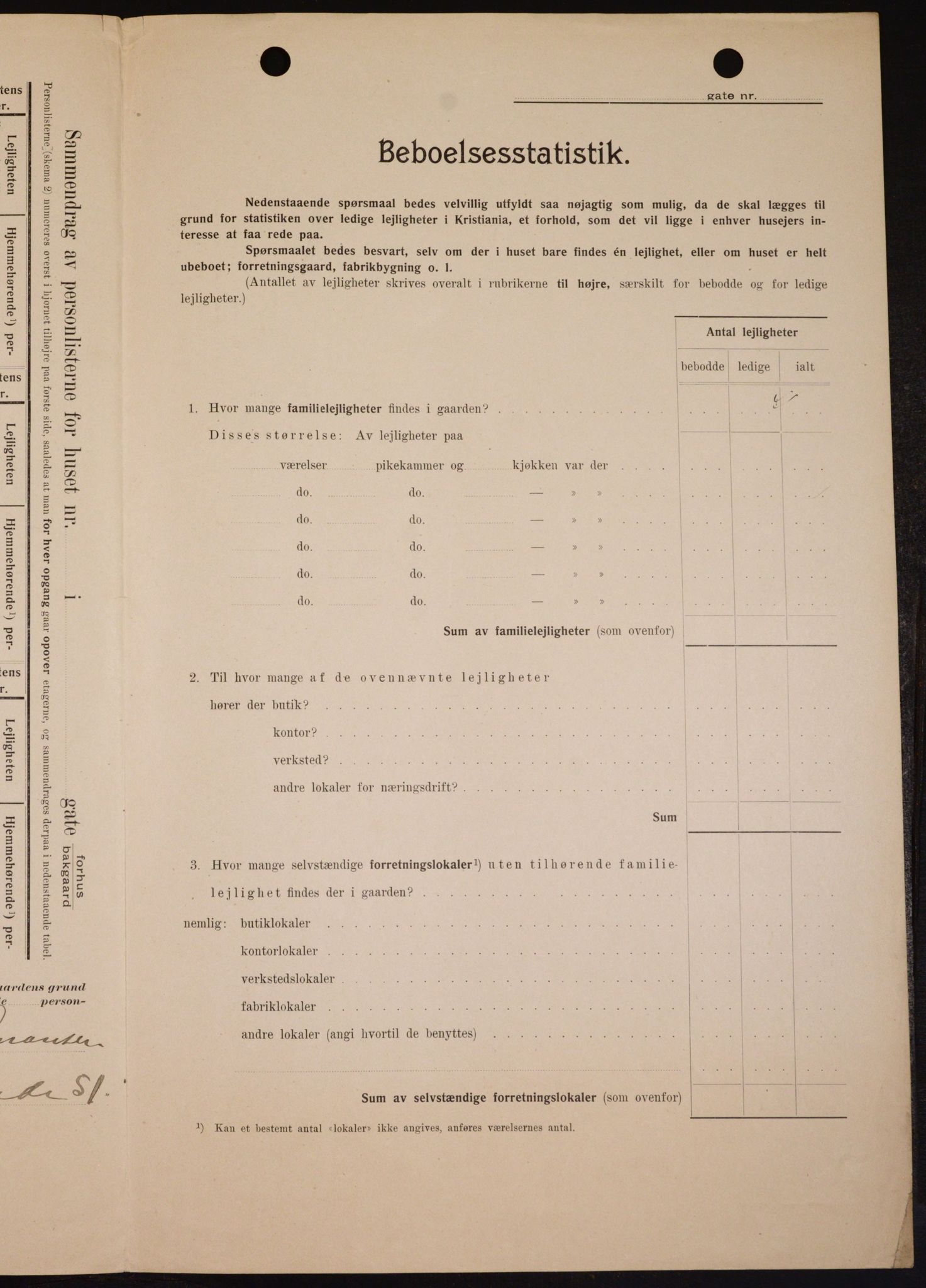 OBA, Kommunal folketelling 1.2.1909 for Kristiania kjøpstad, 1909, s. 29757