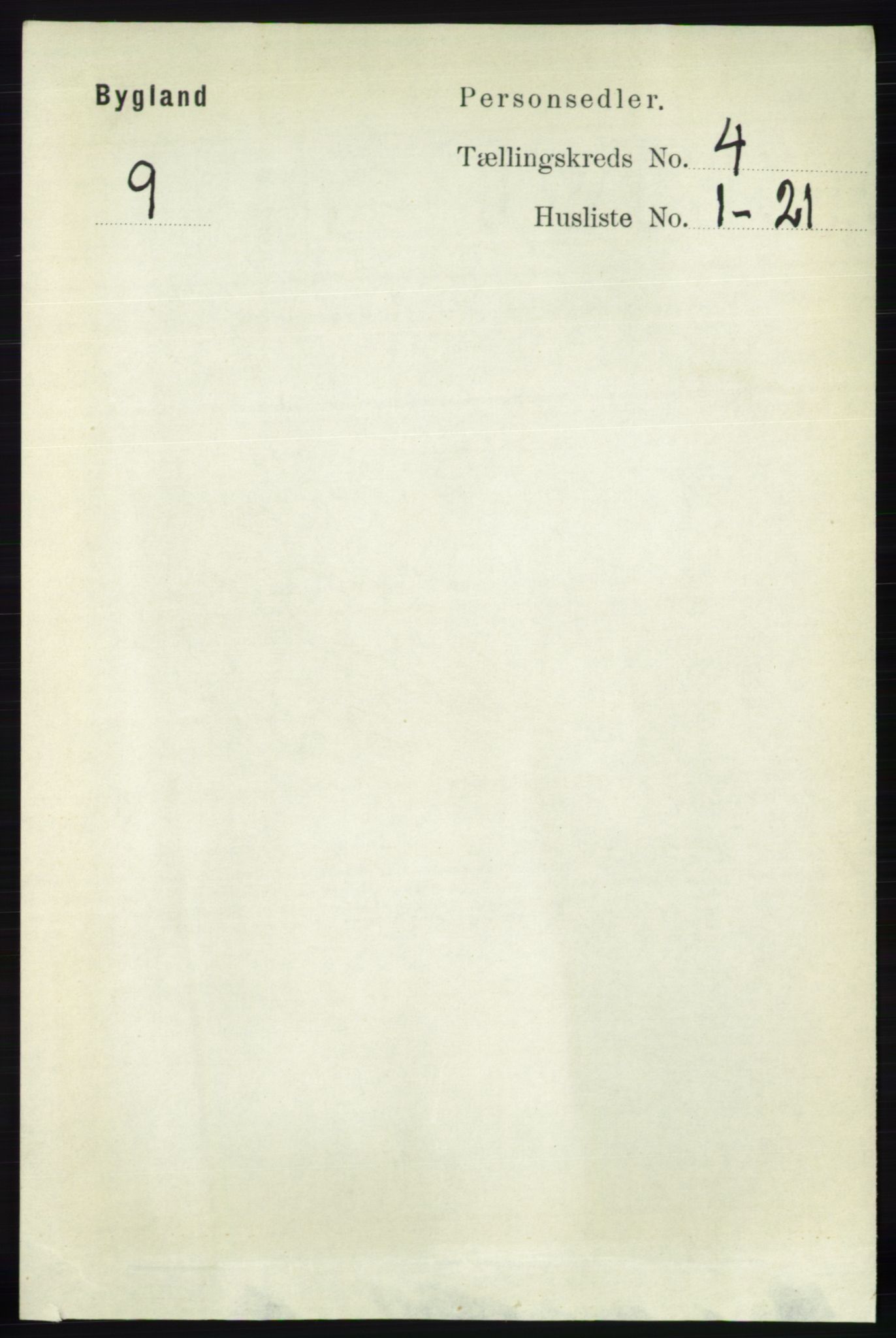 RA, Folketelling 1891 for 0938 Bygland herred, 1891, s. 851