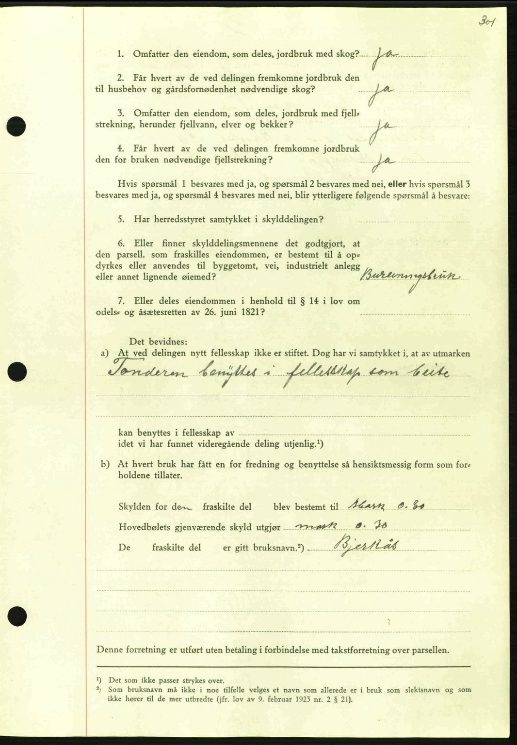 Nordmøre sorenskriveri, SAT/A-4132/1/2/2Ca: Pantebok nr. A96, 1943-1944, Dagboknr: 2291/1943