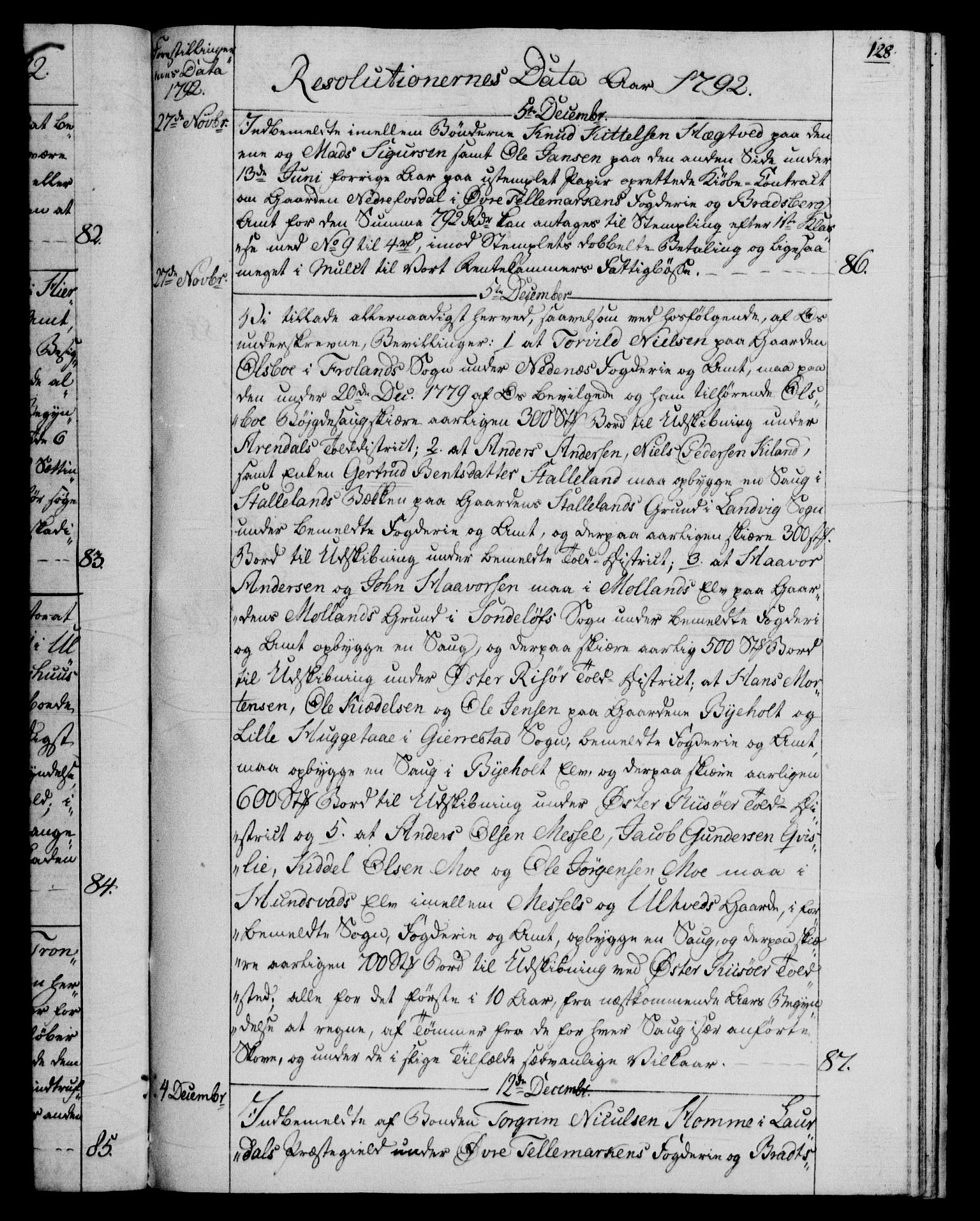 Rentekammeret, Kammerkanselliet, RA/EA-3111/G/Gf/Gfb/L0013: Register til norske relasjons- og resolusjonsprotokoller (merket RK 52.108), 1786-1793, s. 1128a