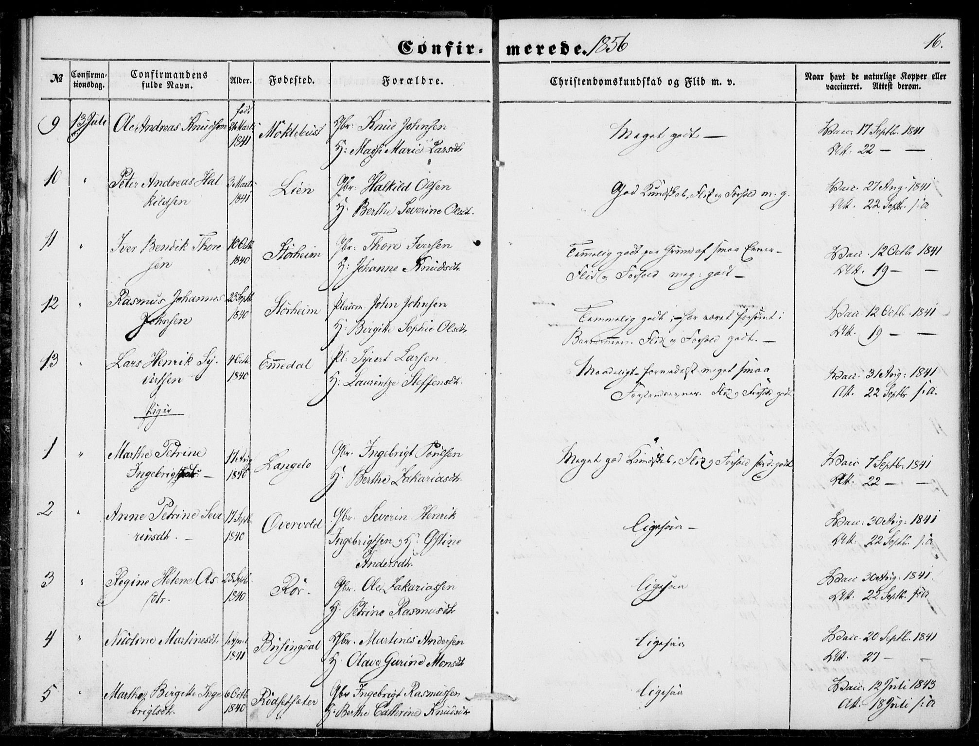 Ministerialprotokoller, klokkerbøker og fødselsregistre - Møre og Romsdal, AV/SAT-A-1454/520/L0281: Ministerialbok nr. 520A10, 1851-1881, s. 16