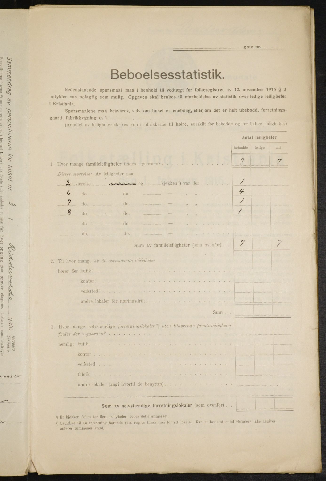 OBA, Kommunal folketelling 1.2.1916 for Kristiania, 1916, s. 85189