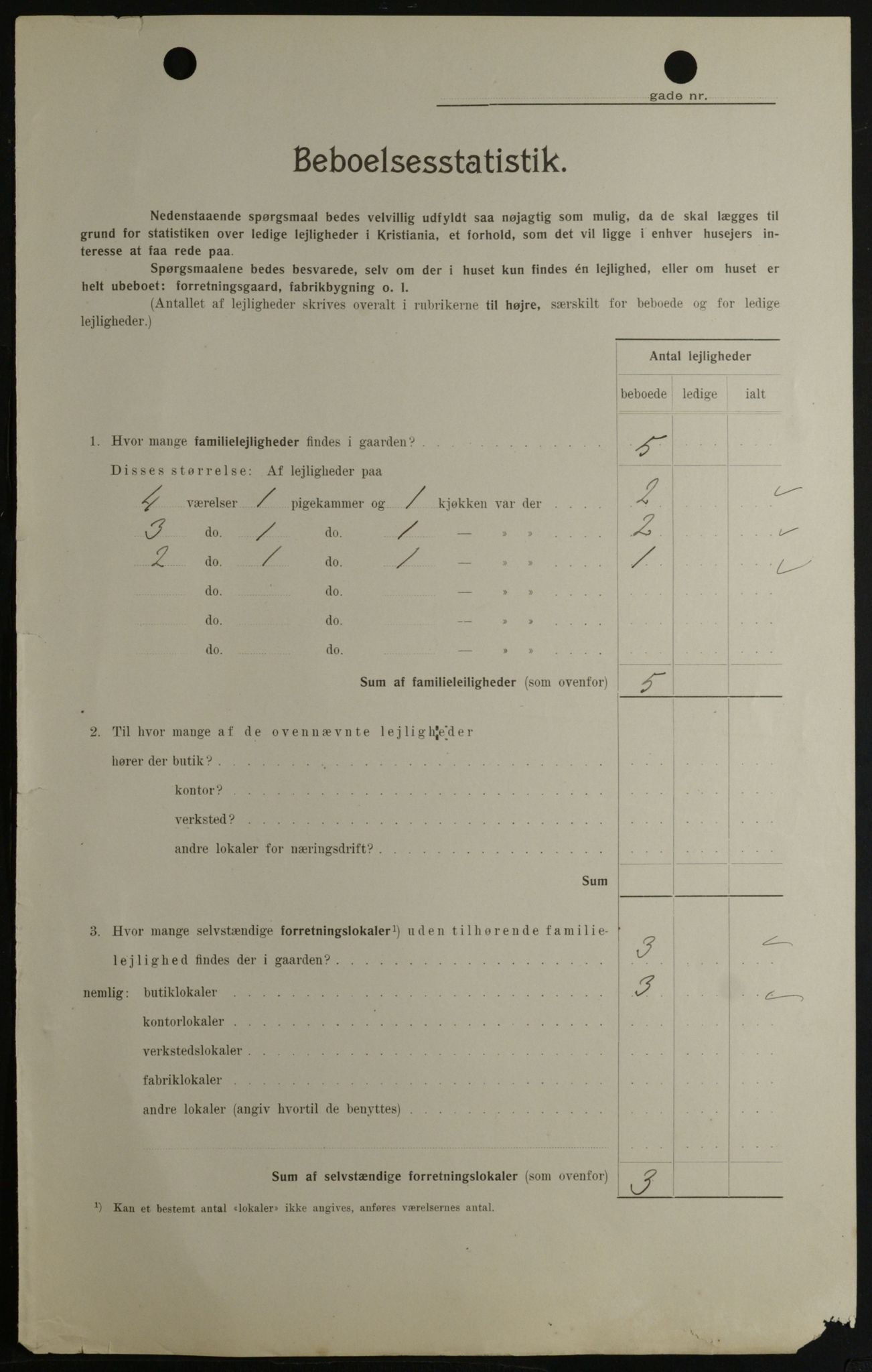 OBA, Kommunal folketelling 1.2.1908 for Kristiania kjøpstad, 1908, s. 17913