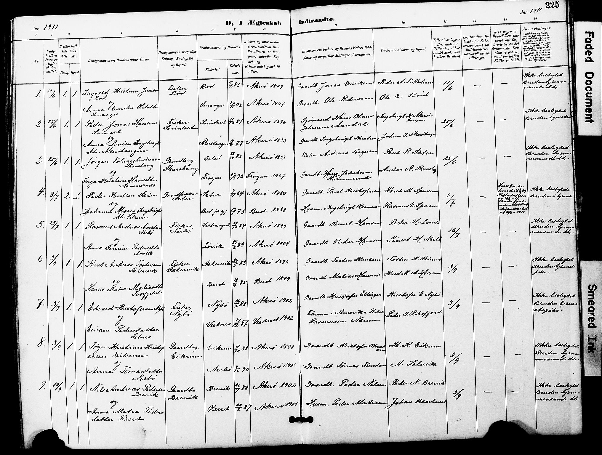 Ministerialprotokoller, klokkerbøker og fødselsregistre - Møre og Romsdal, AV/SAT-A-1454/560/L0725: Klokkerbok nr. 560C02, 1895-1930, s. 225