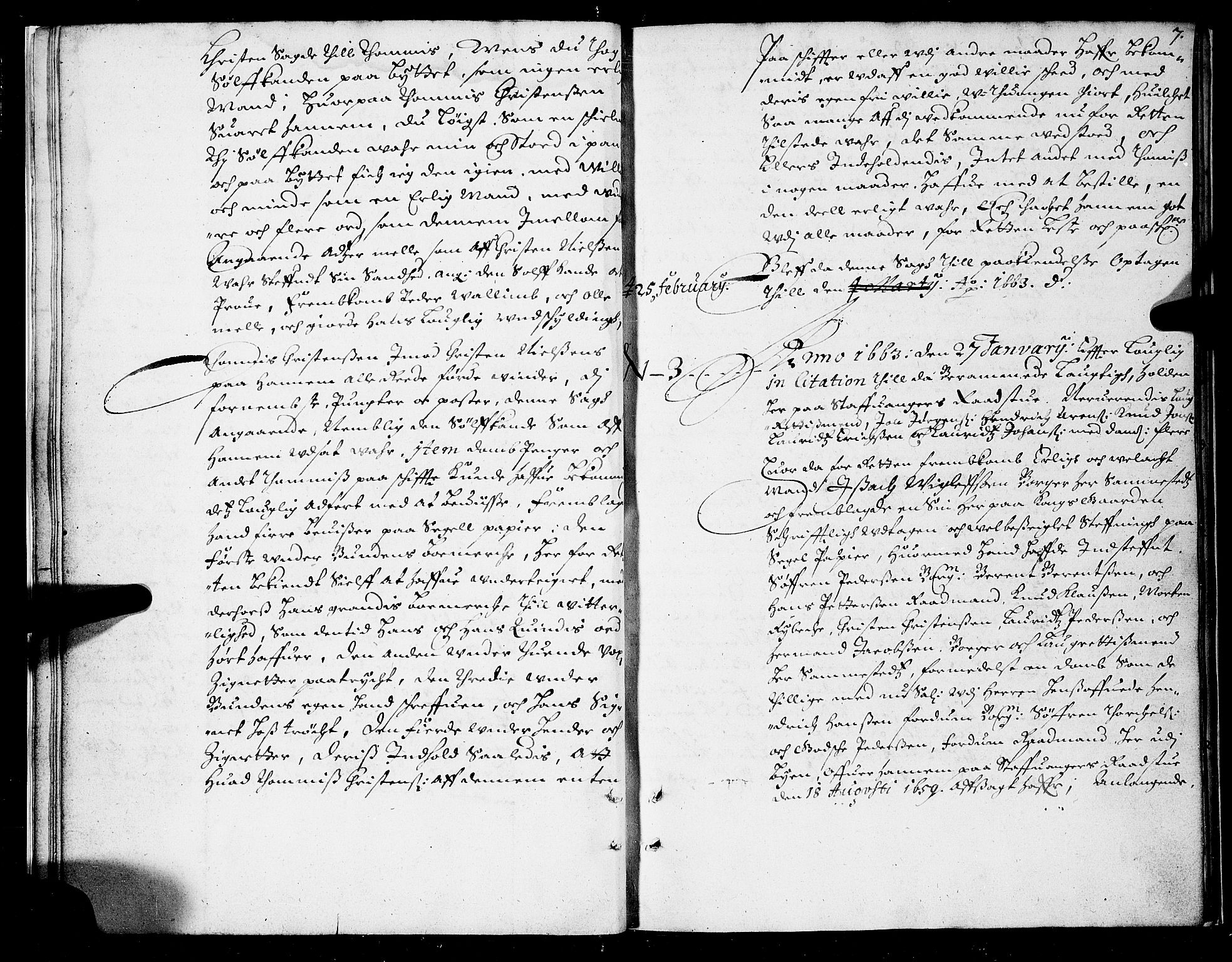 Stavanger lagting, AV/SAST-A-101420/Oa/L0007: Tingbok, 1663, s. 6b-7a