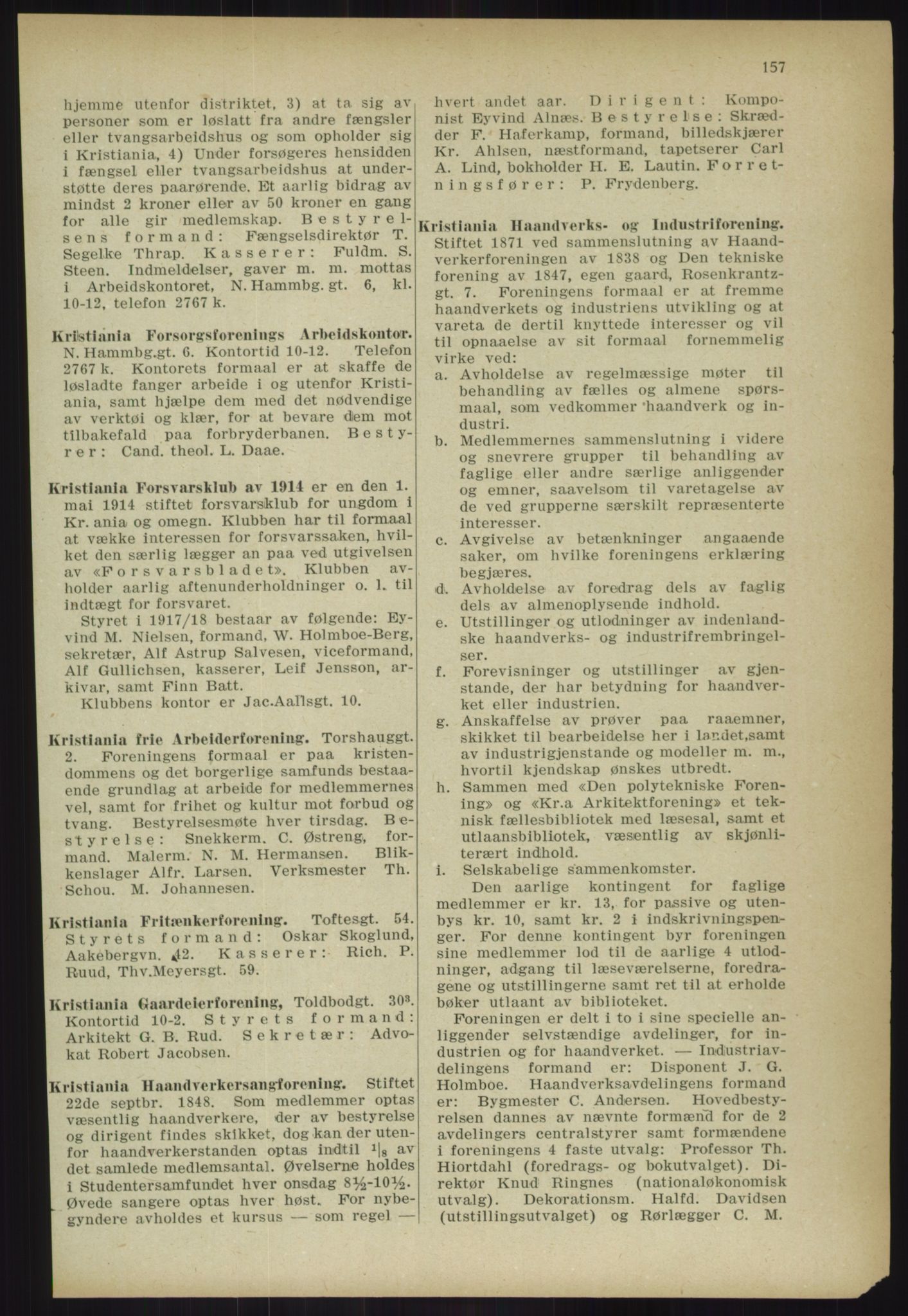Kristiania/Oslo adressebok, PUBL/-, 1918, s. 170