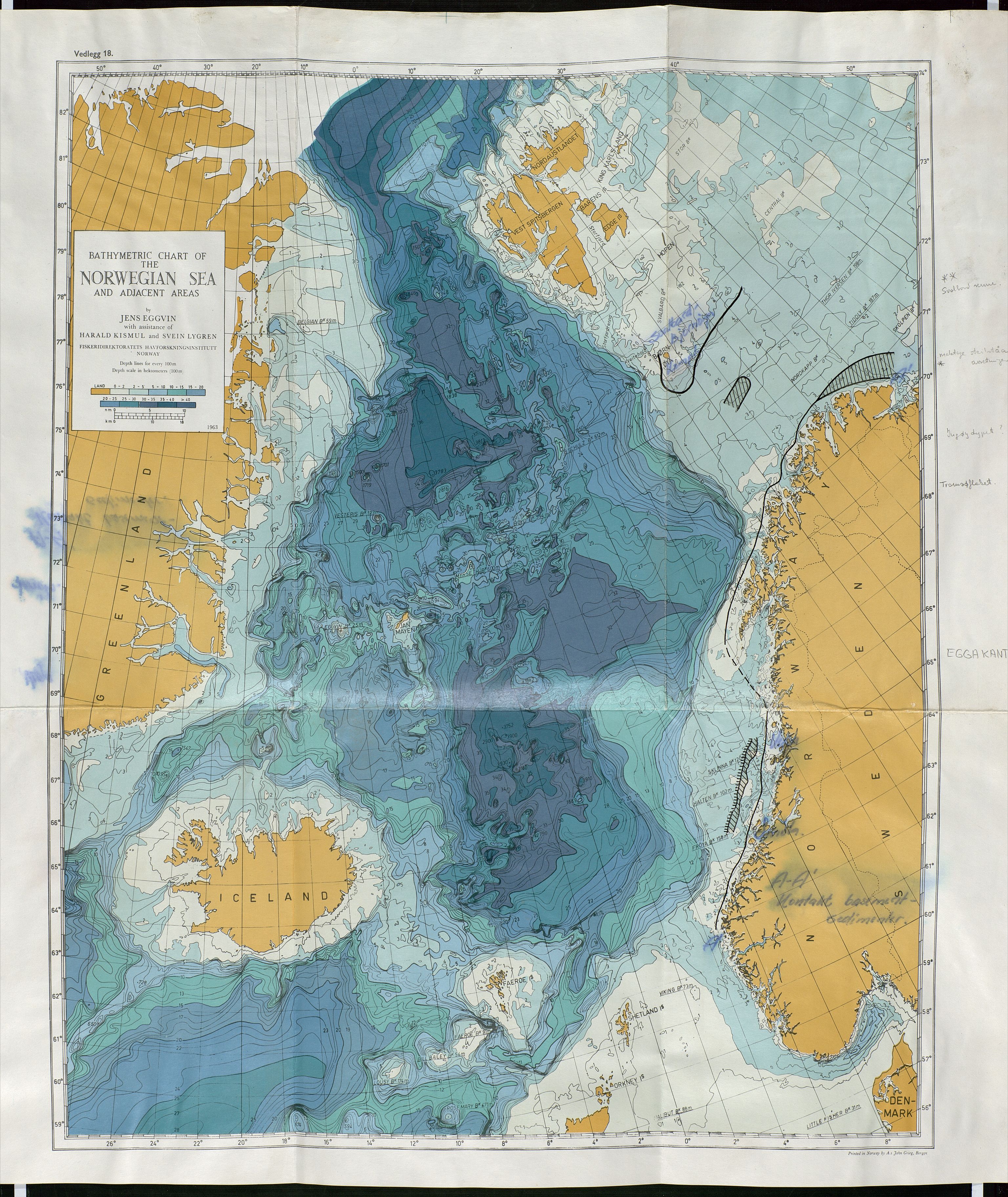 Industridepartementet, Oljekontoret, SAST/A-101348/Da/L0009:  Arkivnøkkel 722 - 725 Geofysikk, geologi, 1969-1972, s. 248