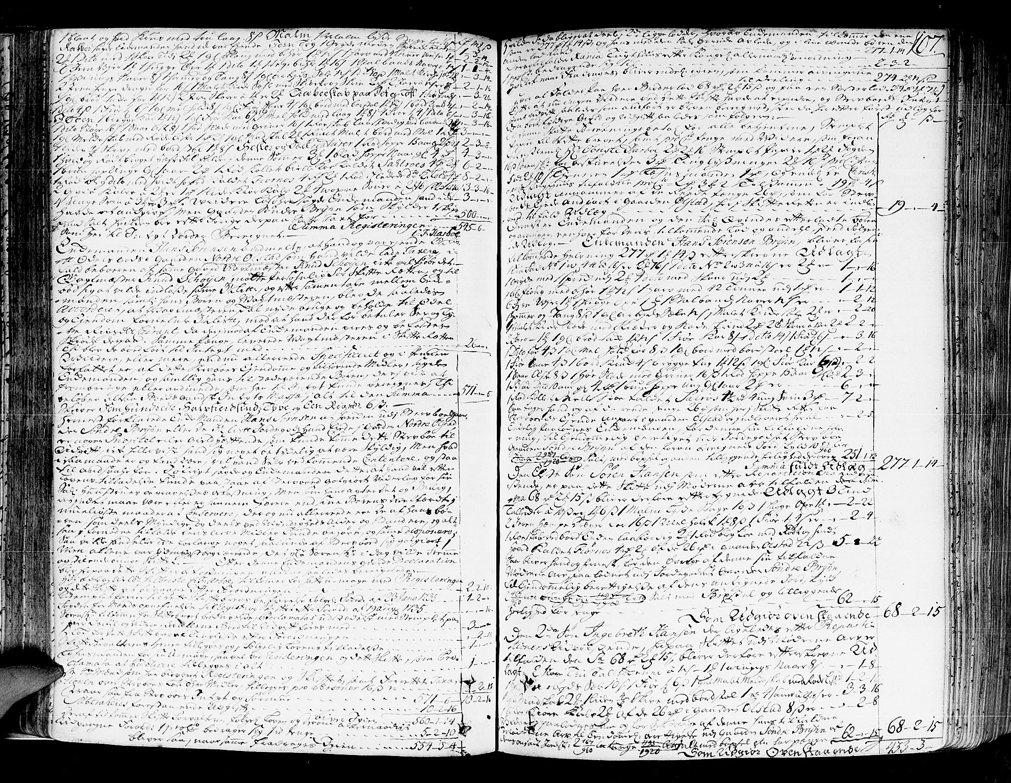 Lier, Røyken og Hurum sorenskriveri, SAKO/A-89/H/Hc/L0004: Skifteprotokoll, 1745-1761, s. 106b-107a