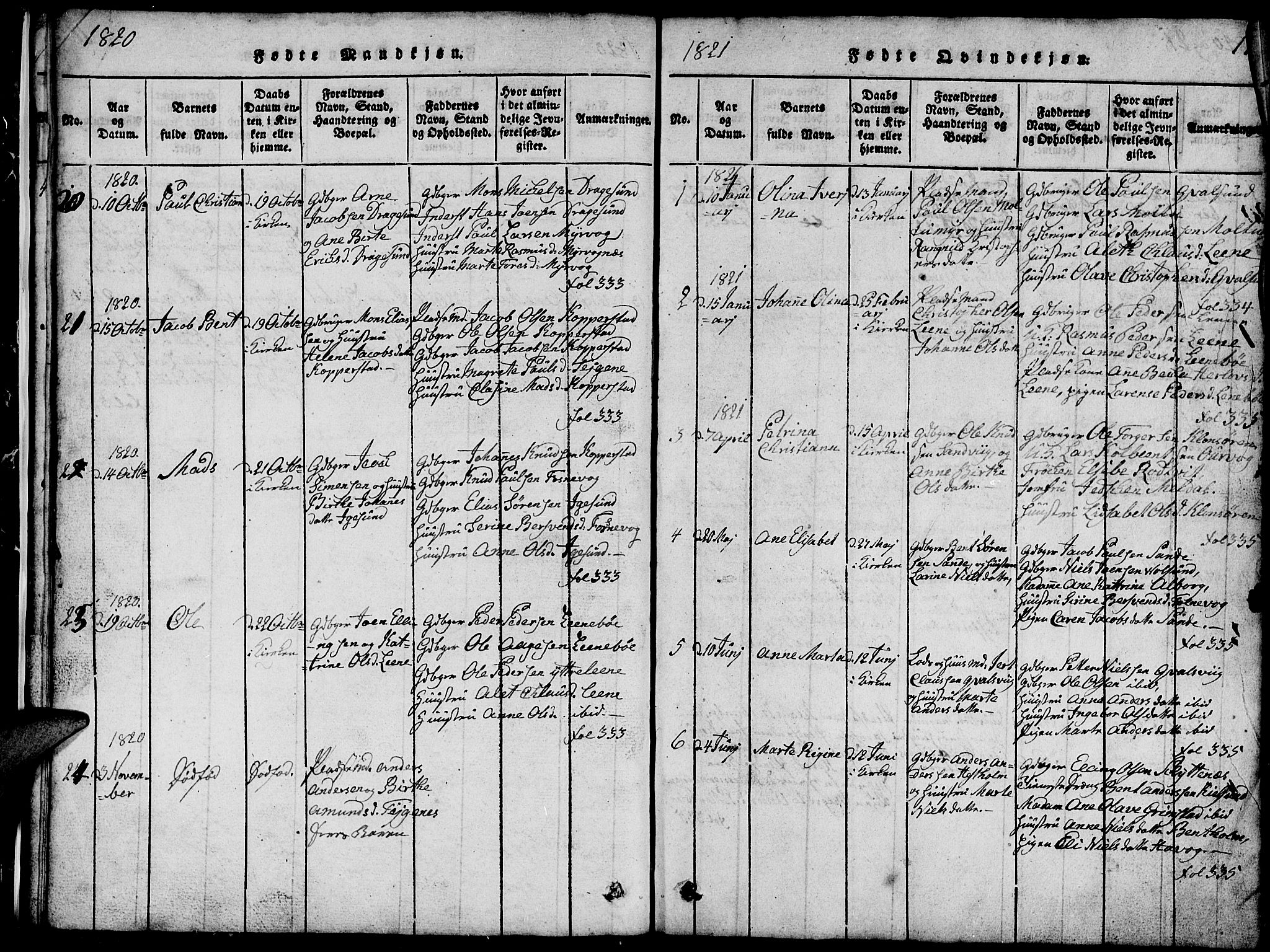 Ministerialprotokoller, klokkerbøker og fødselsregistre - Møre og Romsdal, AV/SAT-A-1454/507/L0078: Klokkerbok nr. 507C01, 1816-1840, s. 17