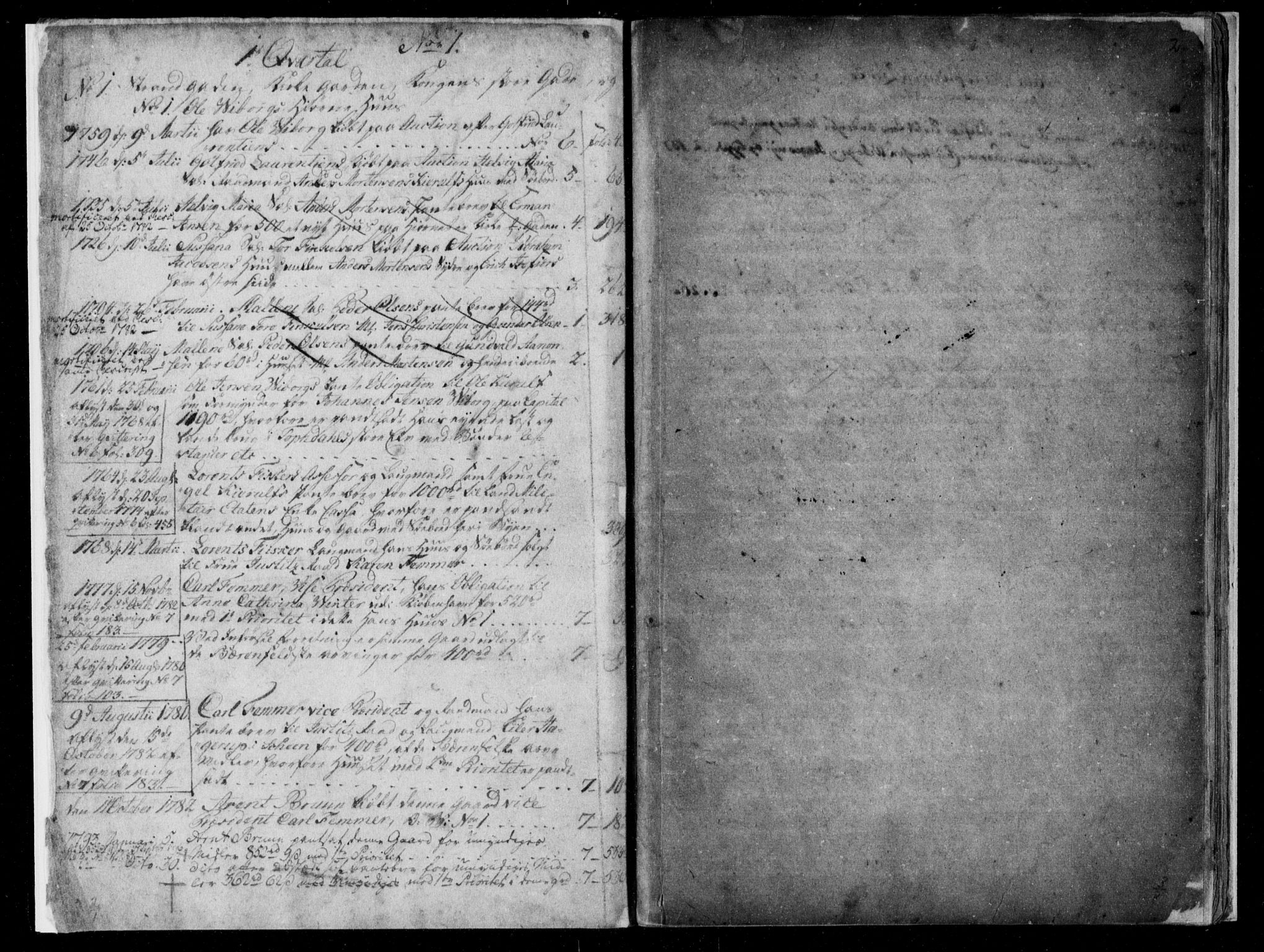 Kristiansand byrett, AV/SAK-1223-0001/G/Ga/L0001: Panteregister nr. 1, 1690-1800, s. 2