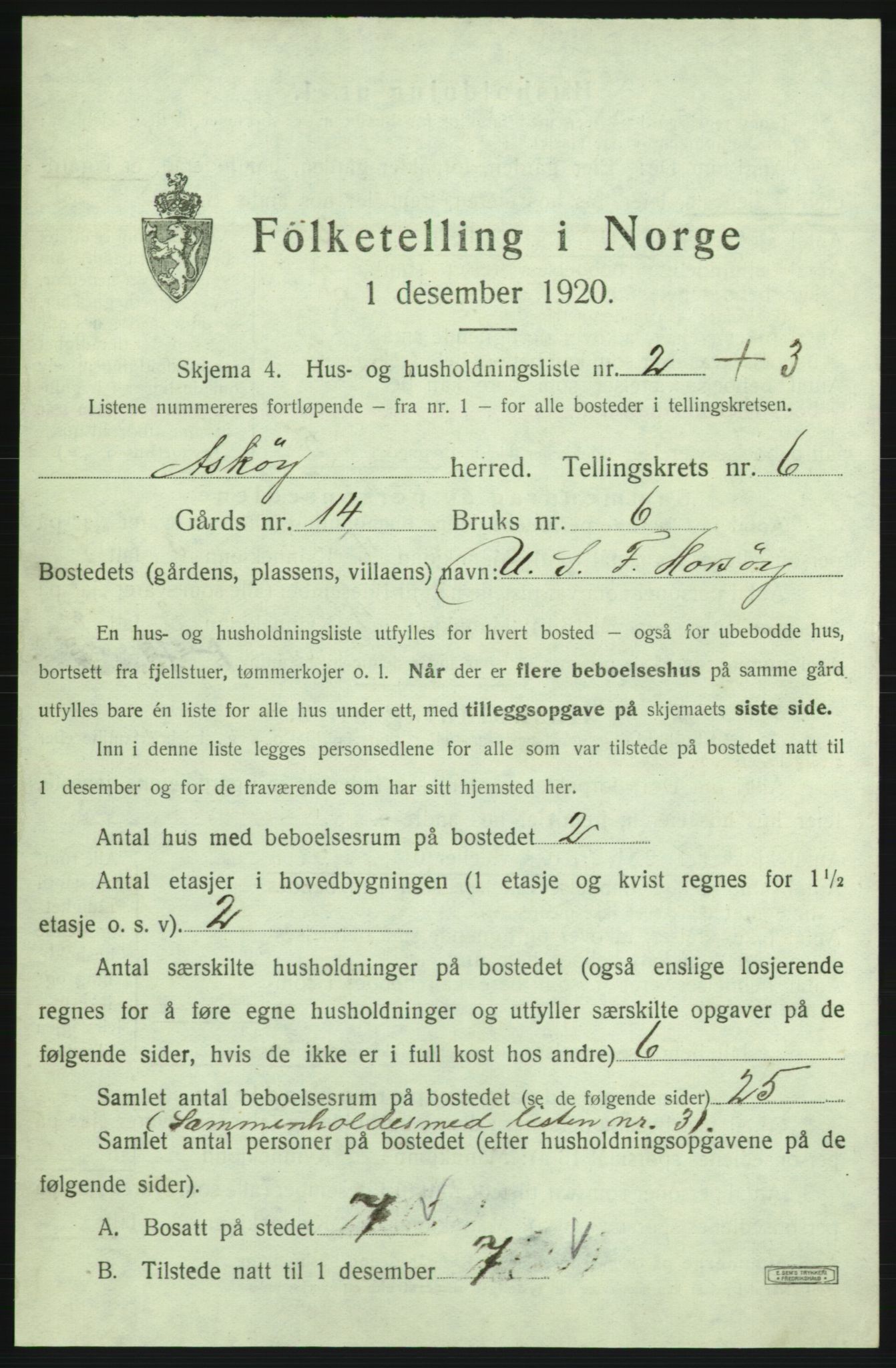 SAB, Folketelling 1920 for 1247 Askøy herred, 1920, s. 2489