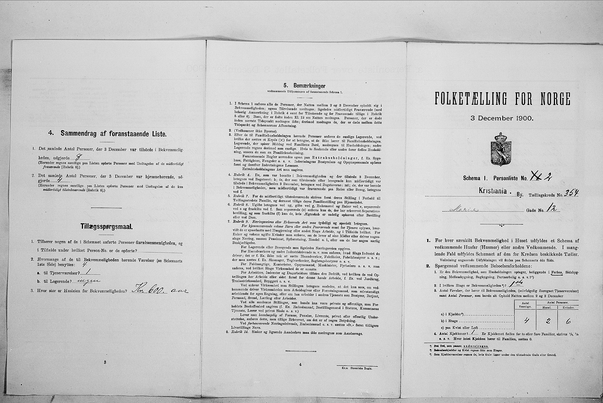 SAO, Folketelling 1900 for 0301 Kristiania kjøpstad, 1900, s. 57248