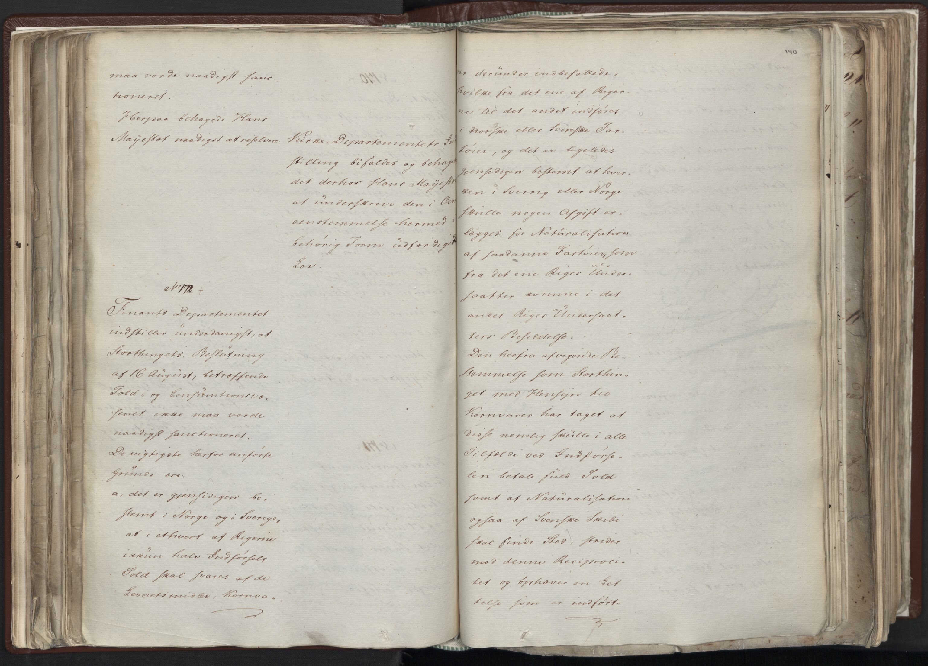 Statsrådssekretariatet, AV/RA-S-1001/A/Ab/L0012: Kgl. res. nr. 5679-6008 II, 1821, s. 139b-140a