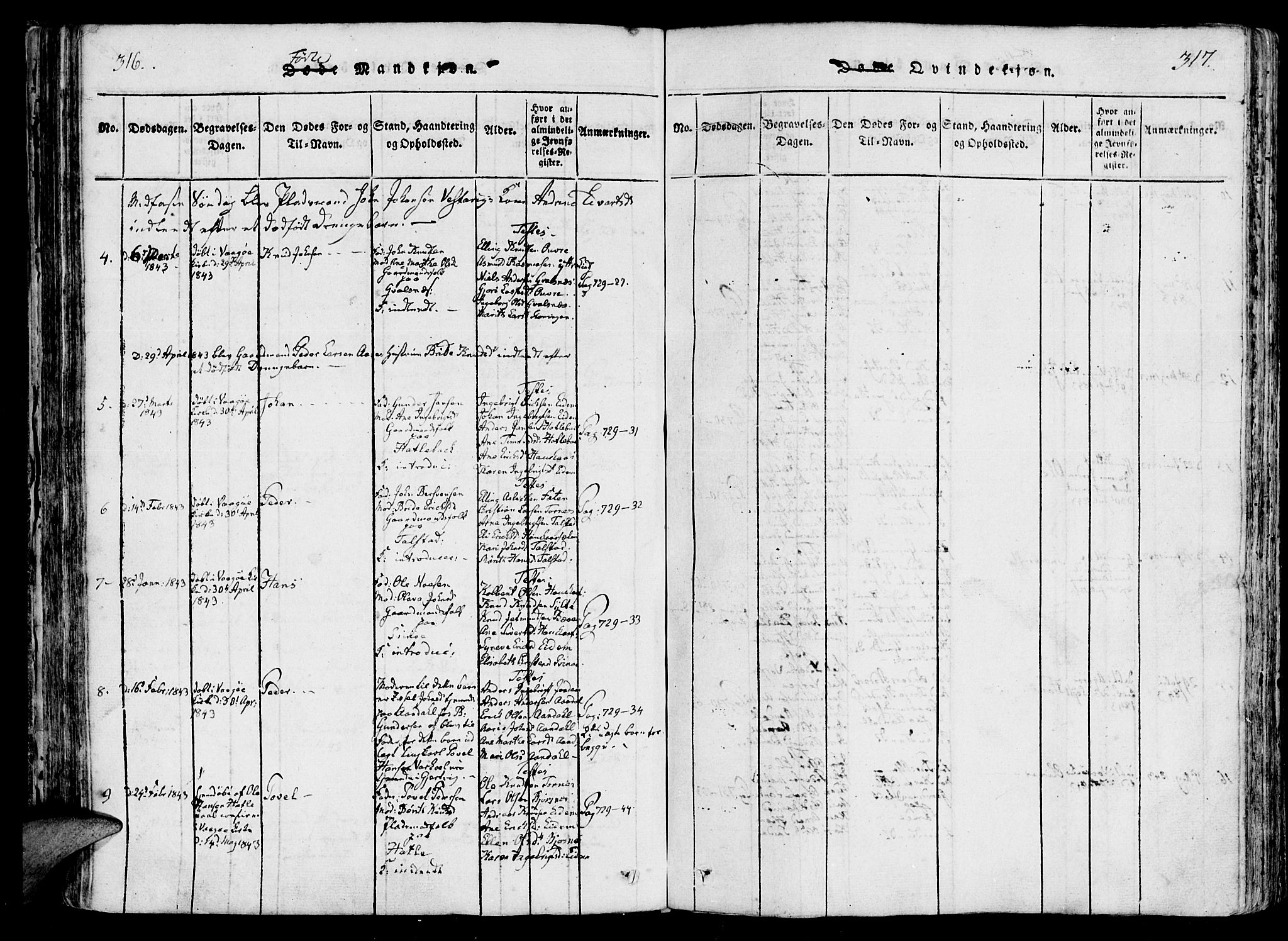 Ministerialprotokoller, klokkerbøker og fødselsregistre - Møre og Romsdal, AV/SAT-A-1454/565/L0747: Ministerialbok nr. 565A01, 1817-1844, s. 316-317