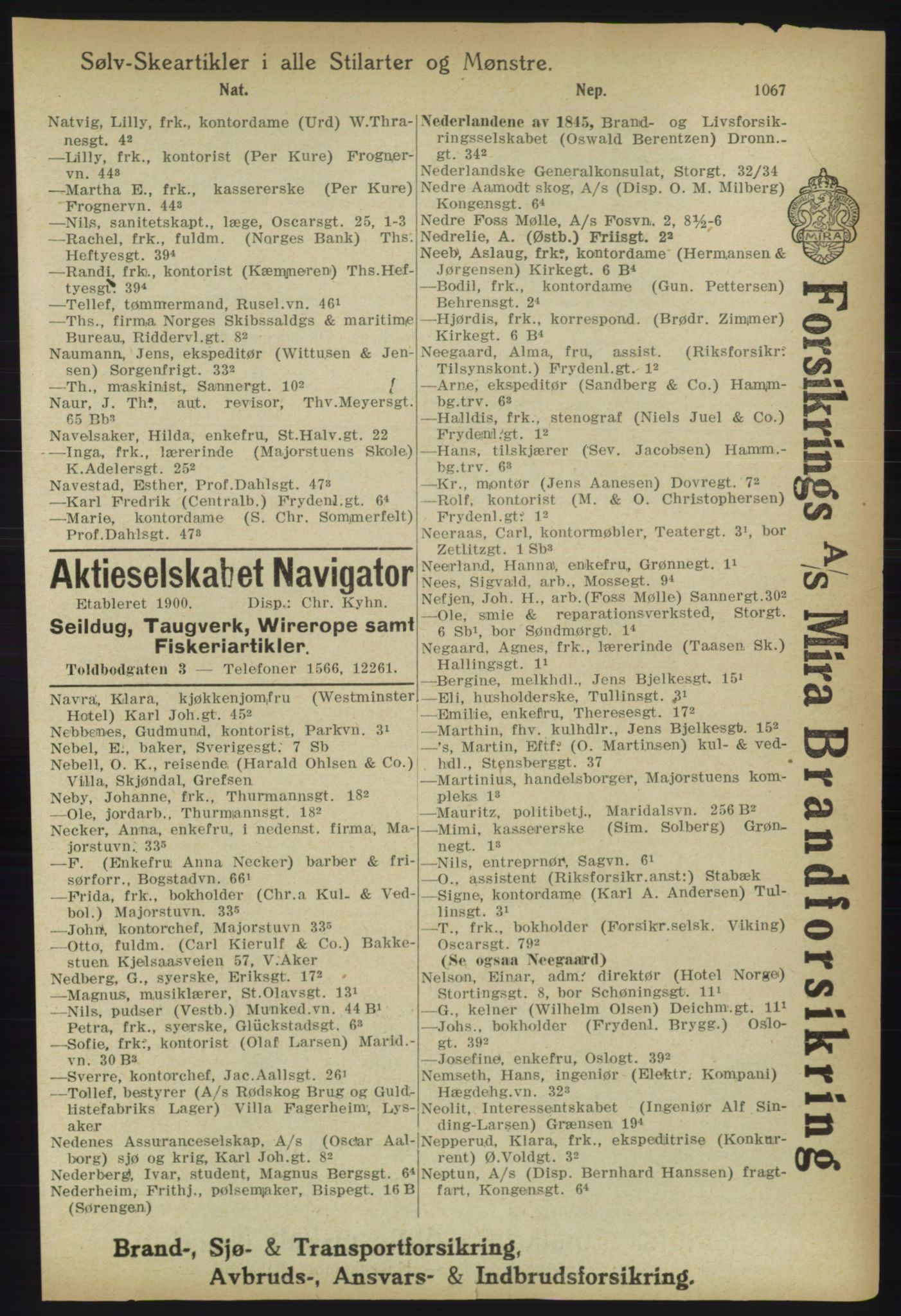 Kristiania/Oslo adressebok, PUBL/-, 1918, s. 1092