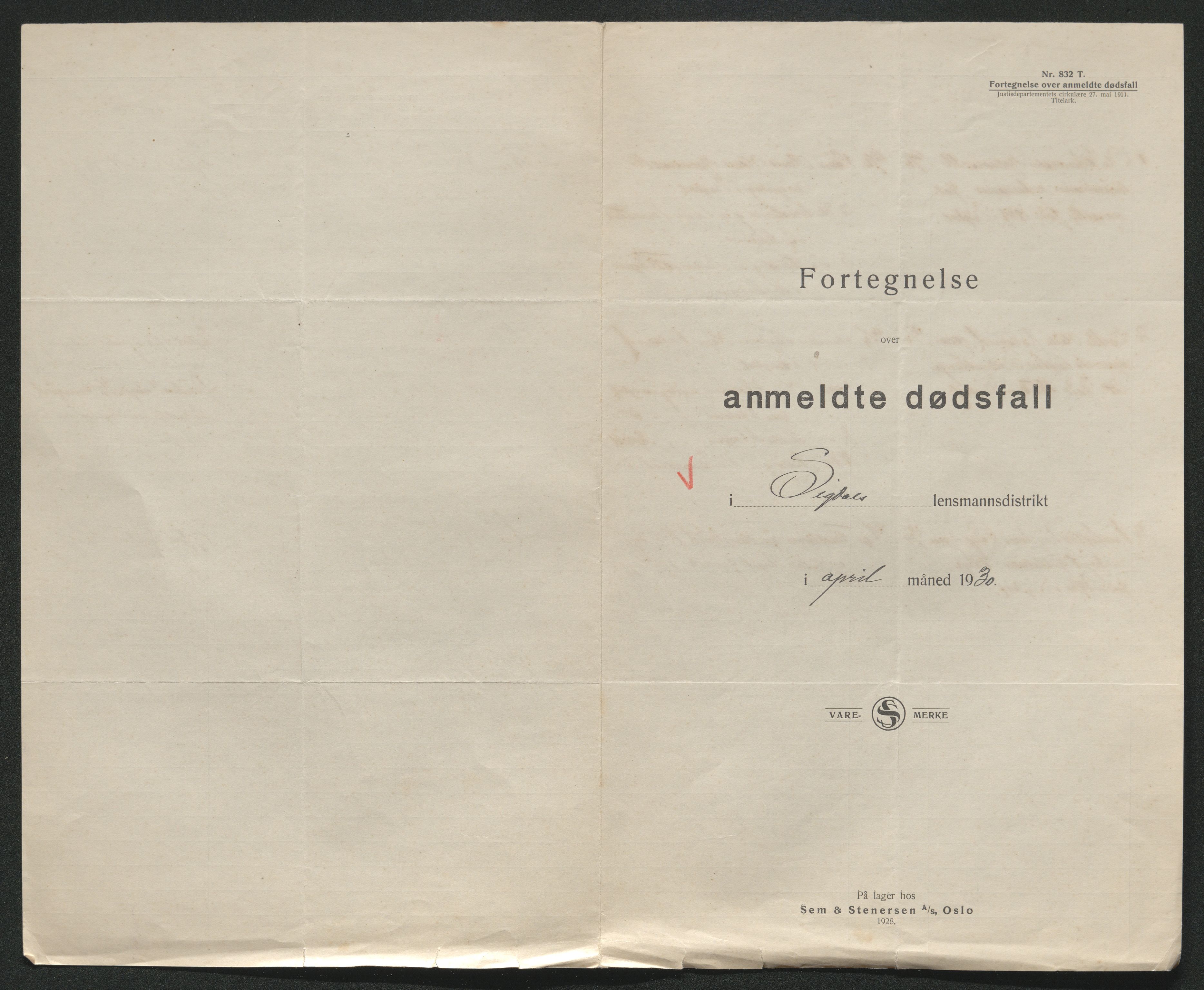 Eiker, Modum og Sigdal sorenskriveri, AV/SAKO-A-123/H/Ha/Hab/L0046: Dødsfallsmeldinger, 1930-1931, s. 204