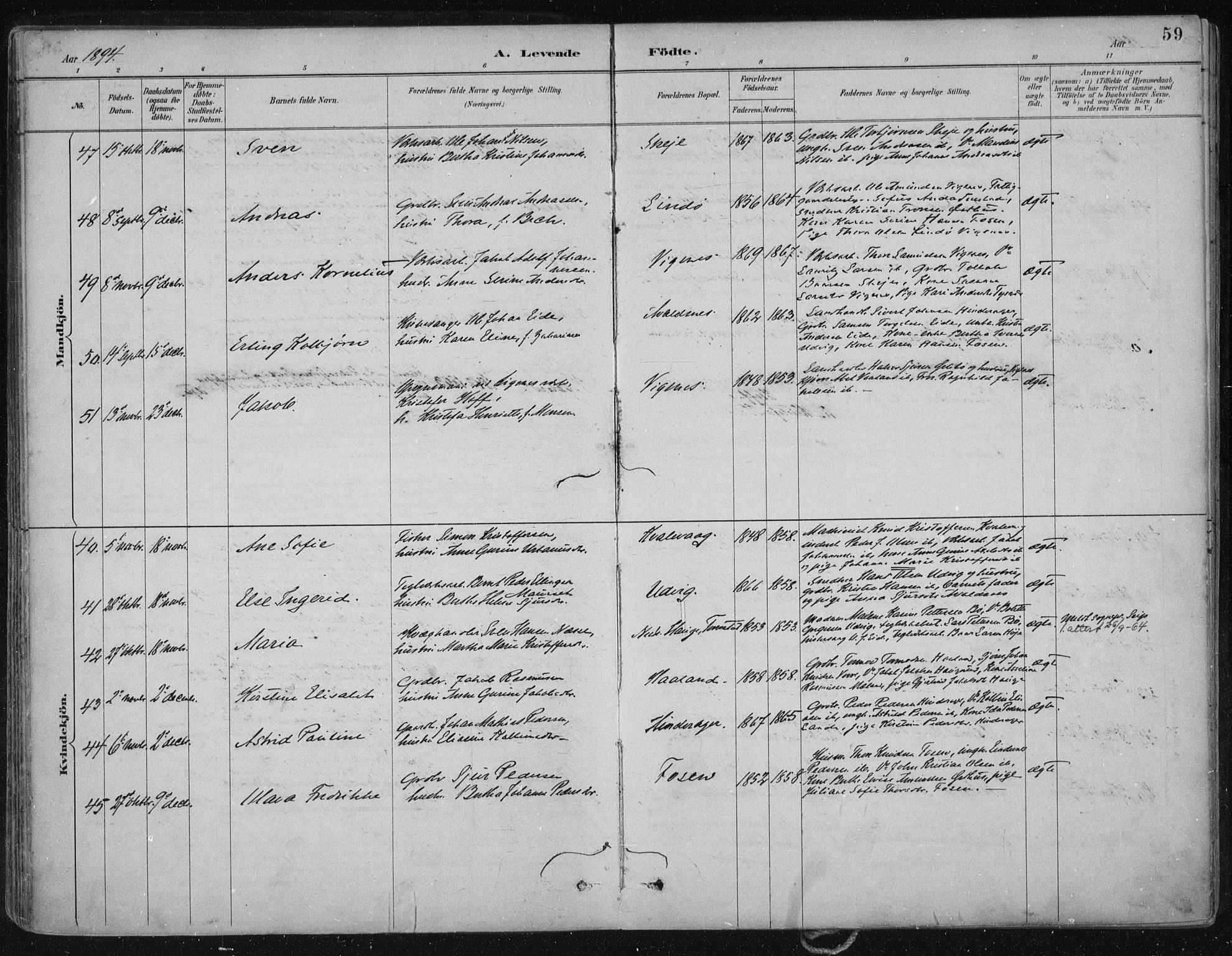 Avaldsnes sokneprestkontor, AV/SAST-A -101851/H/Ha/Haa/L0017: Ministerialbok nr. A 17, 1889-1920, s. 59