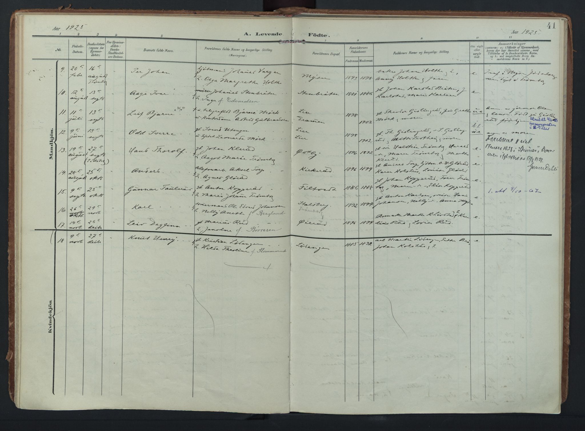 Eidsberg prestekontor Kirkebøker, AV/SAO-A-10905/F/Fc/L0002: Ministerialbok nr. III 2, 1906-1934, s. 41