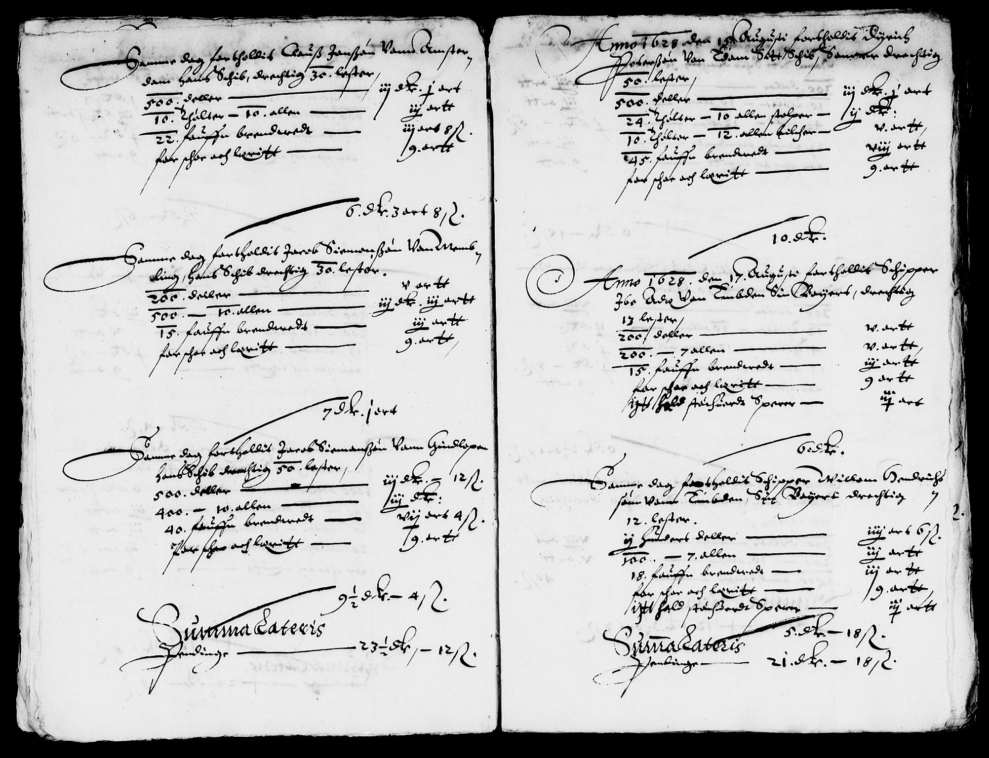 Rentekammeret inntil 1814, Reviderte regnskaper, Lensregnskaper, AV/RA-EA-5023/R/Rb/Rbq/L0018: Nedenes len. Mandals len. Råbyggelag., 1628-1630