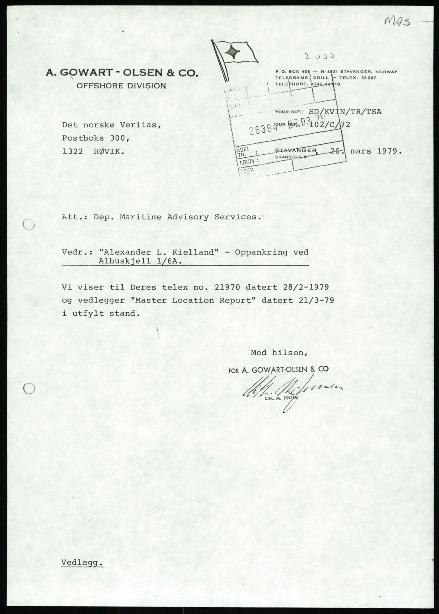Justisdepartementet, Granskningskommisjonen ved Alexander Kielland-ulykken 27.3.1980, AV/RA-S-1165/D/L0002: I Det norske Veritas (I1-I5, I7-I11, I14-I17, I21-I28, I30-I31)/B Stavanger Drilling A/S (B4), 1980-1981, s. 54