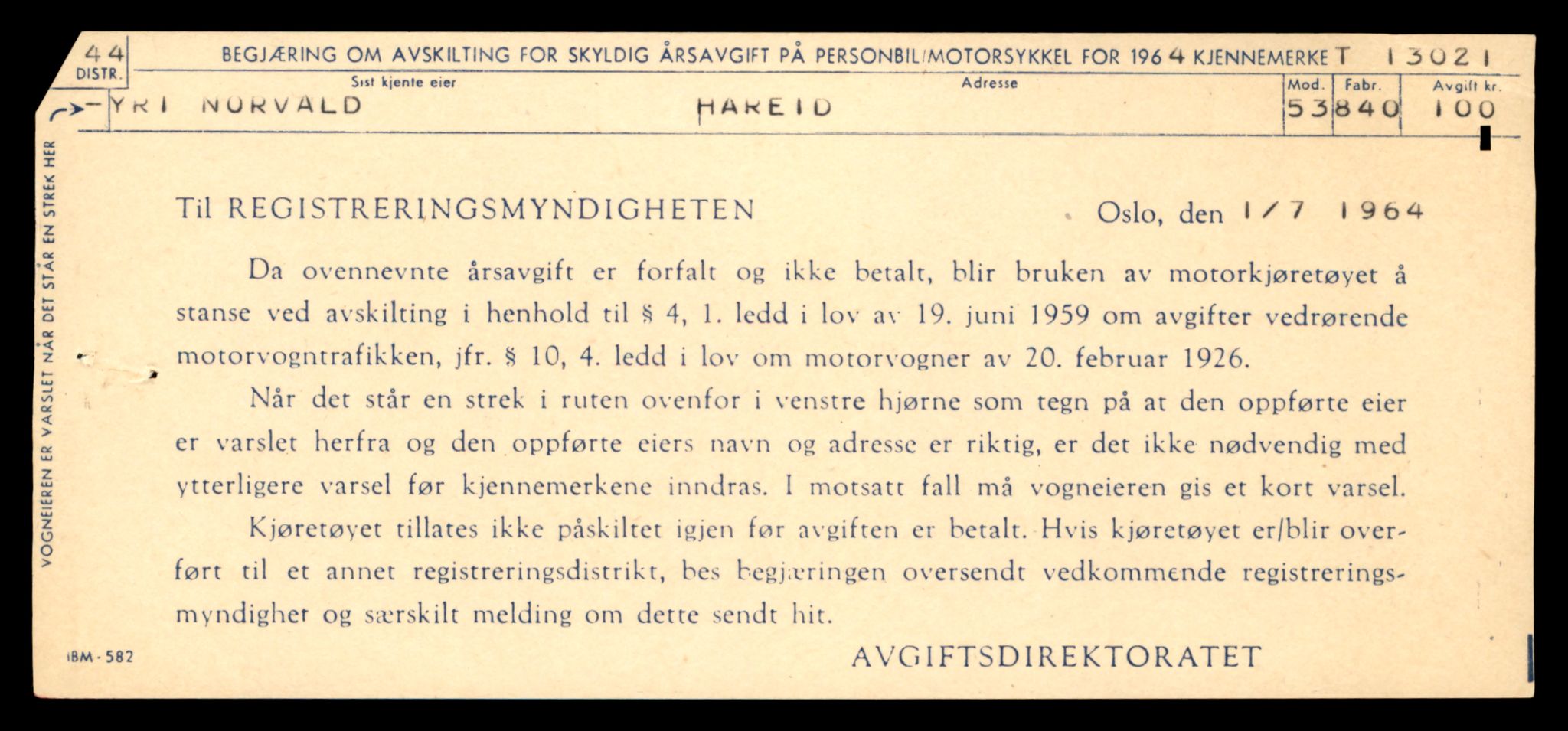 Møre og Romsdal vegkontor - Ålesund trafikkstasjon, AV/SAT-A-4099/F/Fe/L0036: Registreringskort for kjøretøy T 12831 - T 13030, 1927-1998, s. 2991