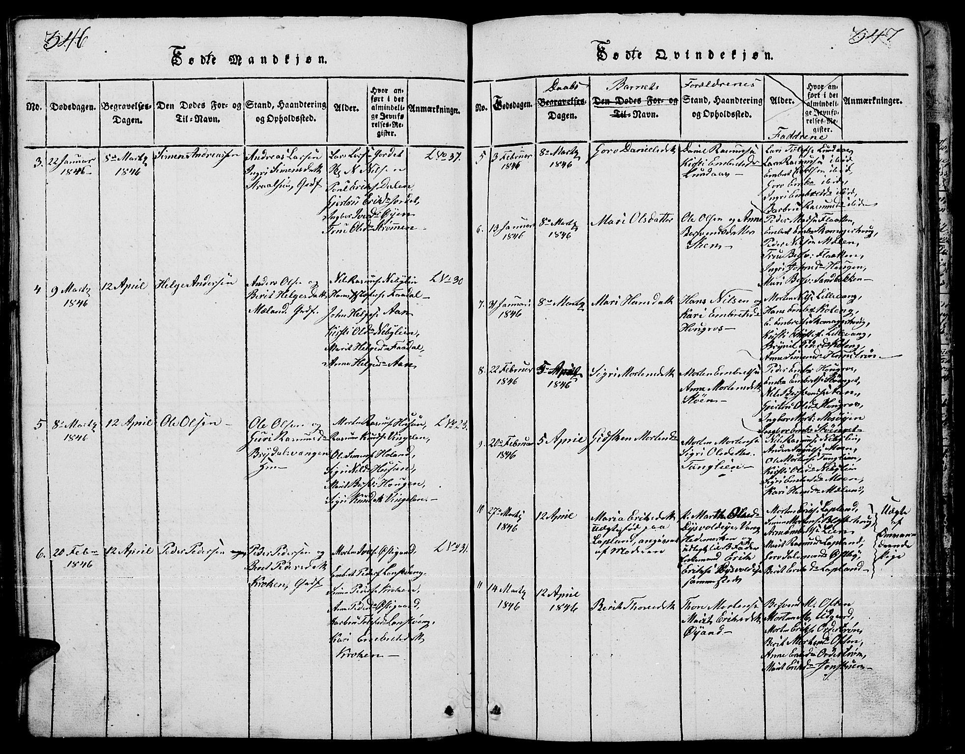 Tynset prestekontor, SAH/PREST-058/H/Ha/Hab/L0001: Klokkerbok nr. 1, 1814-1859, s. 346-347