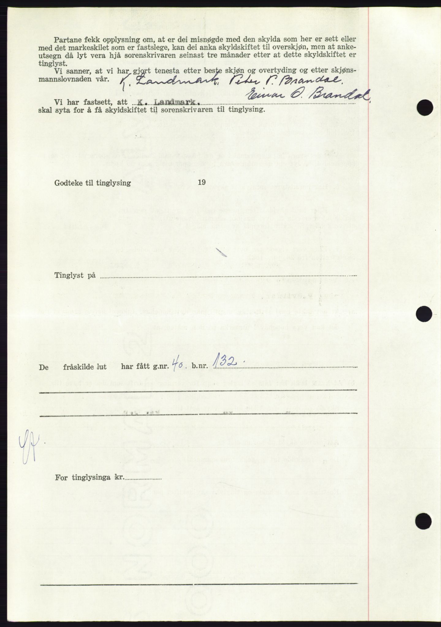 Søre Sunnmøre sorenskriveri, AV/SAT-A-4122/1/2/2C/L0092: Pantebok nr. 18A, 1952-1952, Dagboknr: 1443/1952