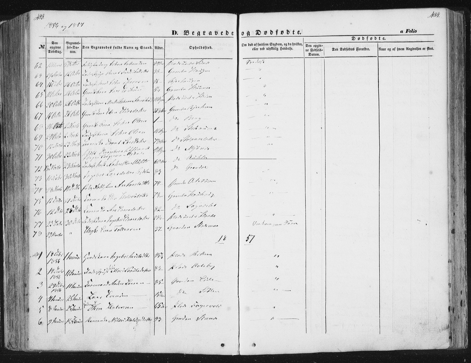 Ministerialprotokoller, klokkerbøker og fødselsregistre - Sør-Trøndelag, SAT/A-1456/630/L0494: Ministerialbok nr. 630A07, 1852-1868, s. 483-484
