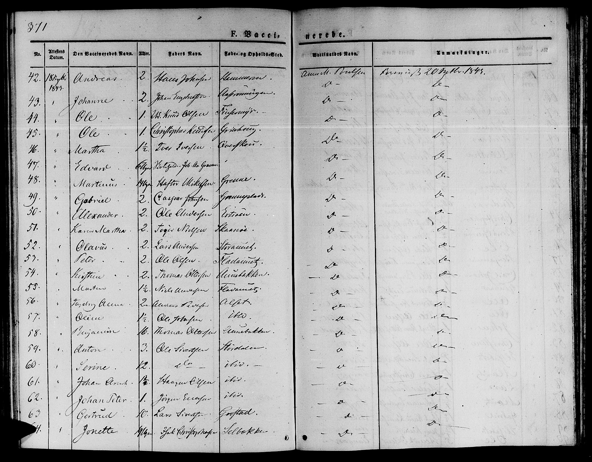 Ministerialprotokoller, klokkerbøker og fødselsregistre - Sør-Trøndelag, SAT/A-1456/646/L0610: Ministerialbok nr. 646A08, 1837-1847, s. 371