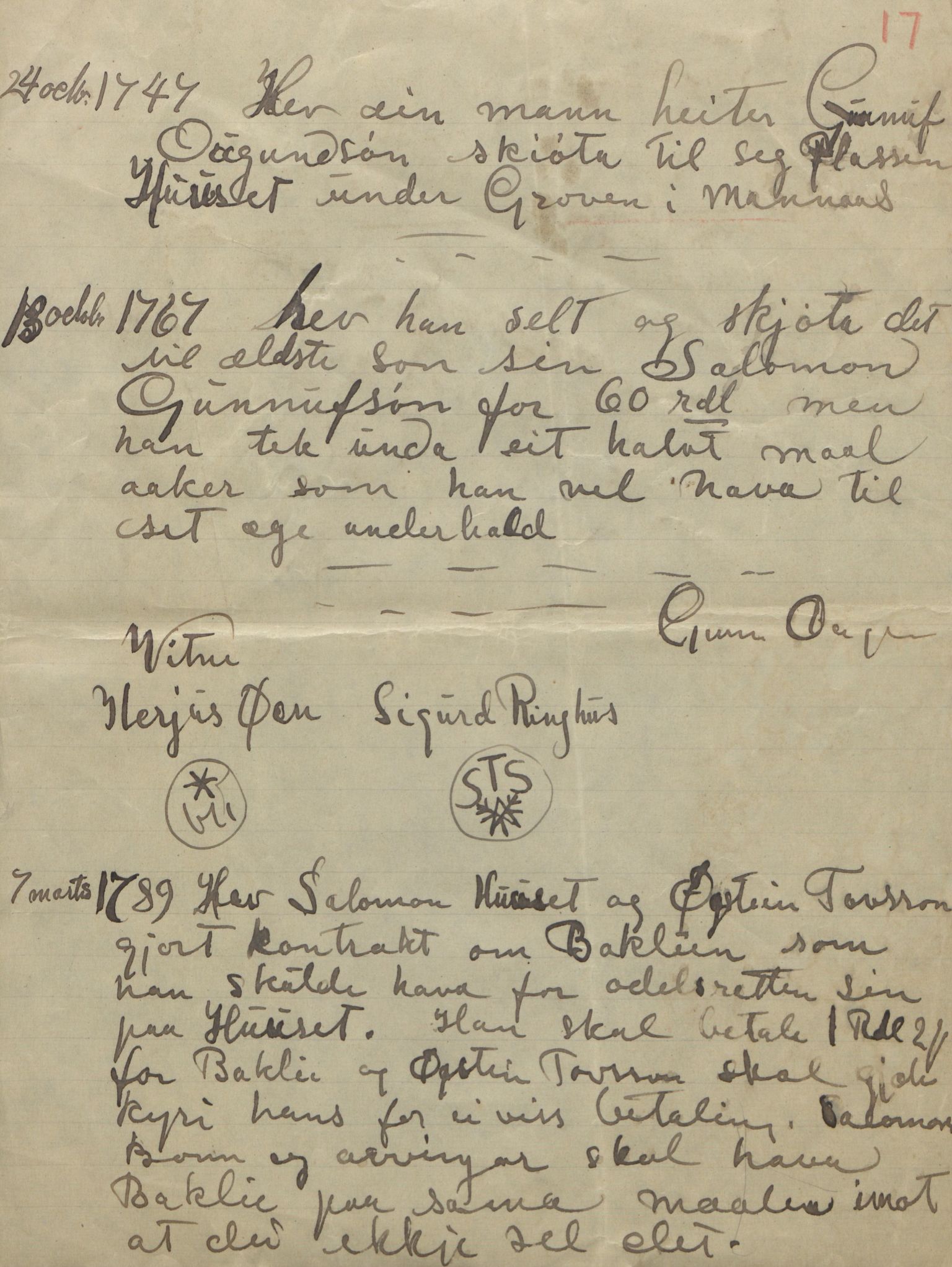 Rikard Berge, TEMU/TGM-A-1003/F/L0017/0036: 551-599 / 586 Uppskrifter av Øystein Vesaas, mottekne 1834, 1934, s. 17