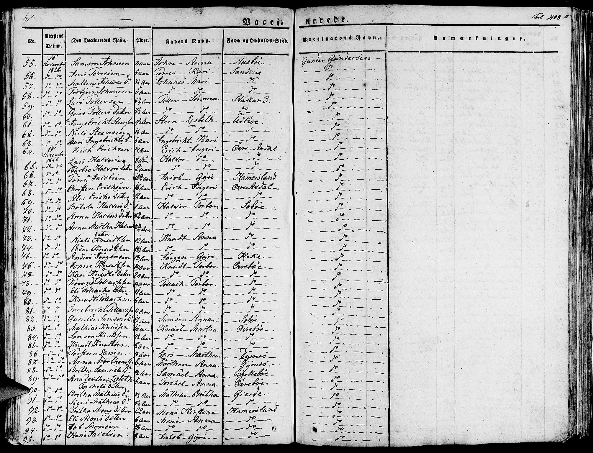 Fjelberg sokneprestembete, AV/SAB-A-75201/H/Haa: Ministerialbok nr. A 5, 1822-1834, s. 408