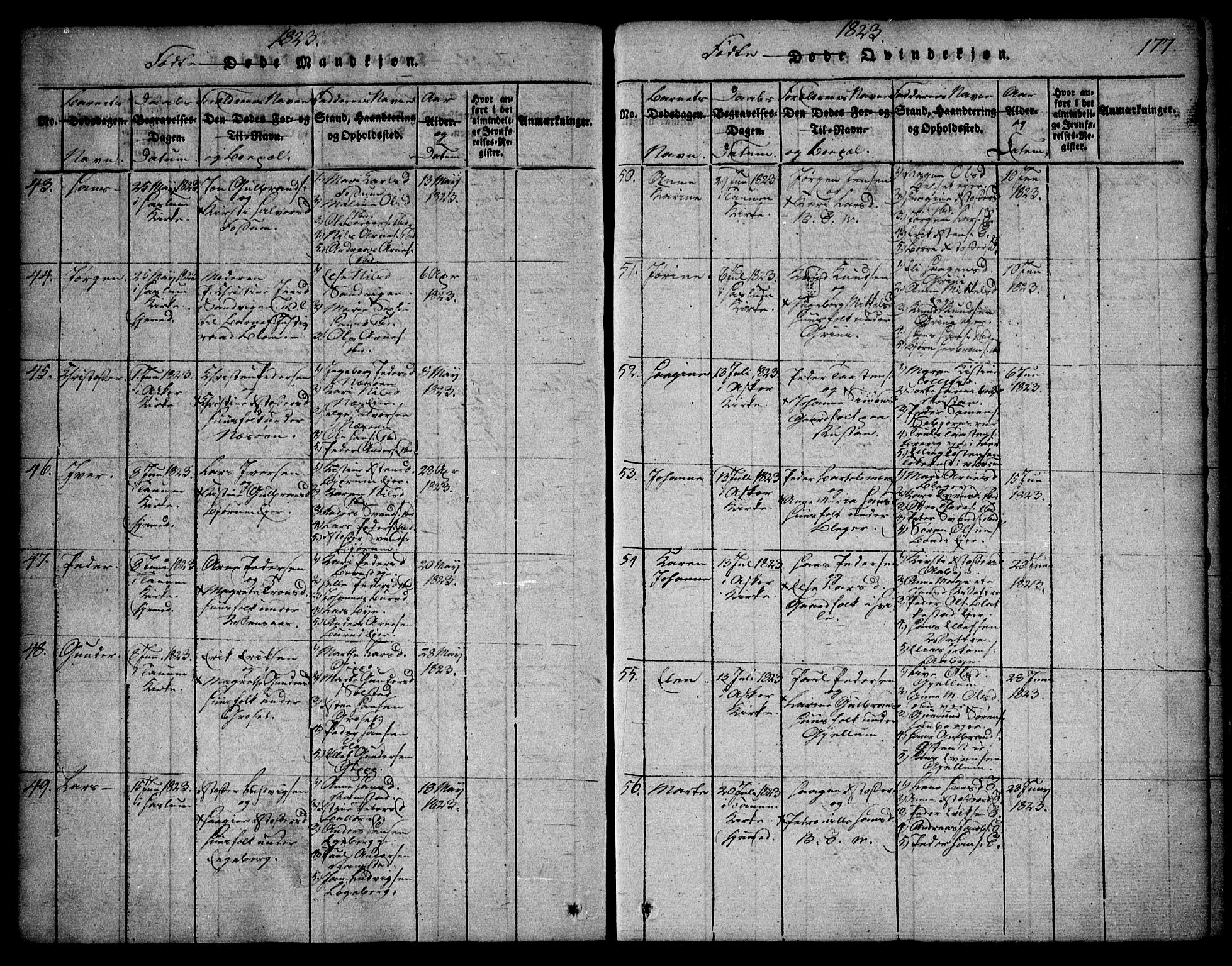 Asker prestekontor Kirkebøker, SAO/A-10256a/F/Fa/L0006: Ministerialbok nr. I 6, 1814-1824, s. 177
