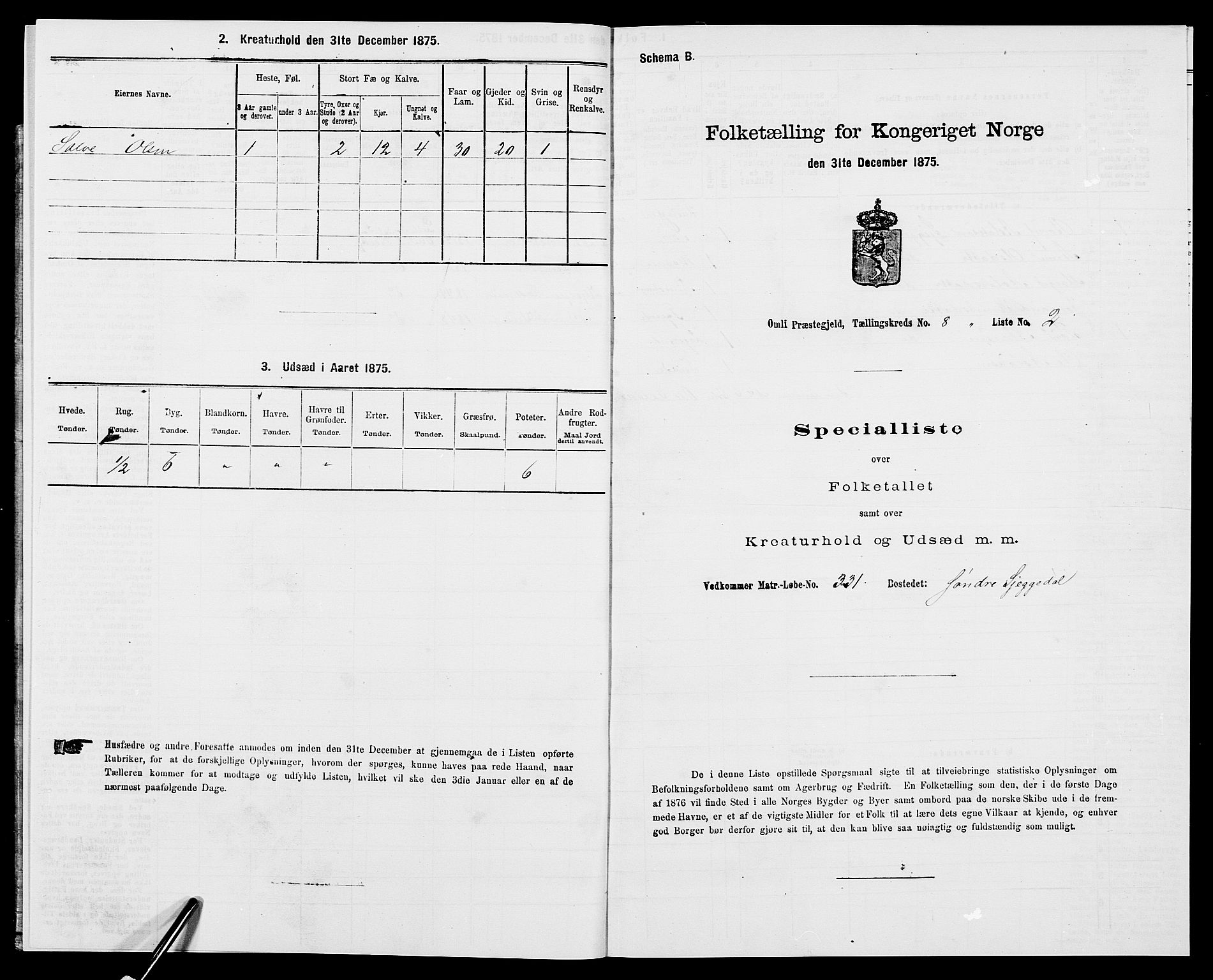 SAK, Folketelling 1875 for 0929P Åmli prestegjeld, 1875, s. 637