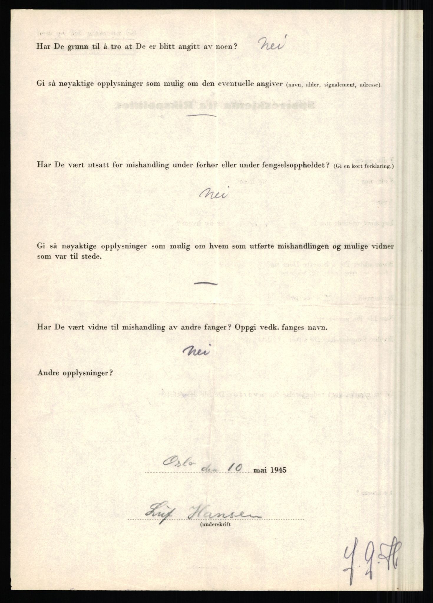 Rikspolitisjefen, AV/RA-S-1560/L/L0006: Hansen, Adolf Boye - Hemstad, Gunnar, 1940-1945, s. 359