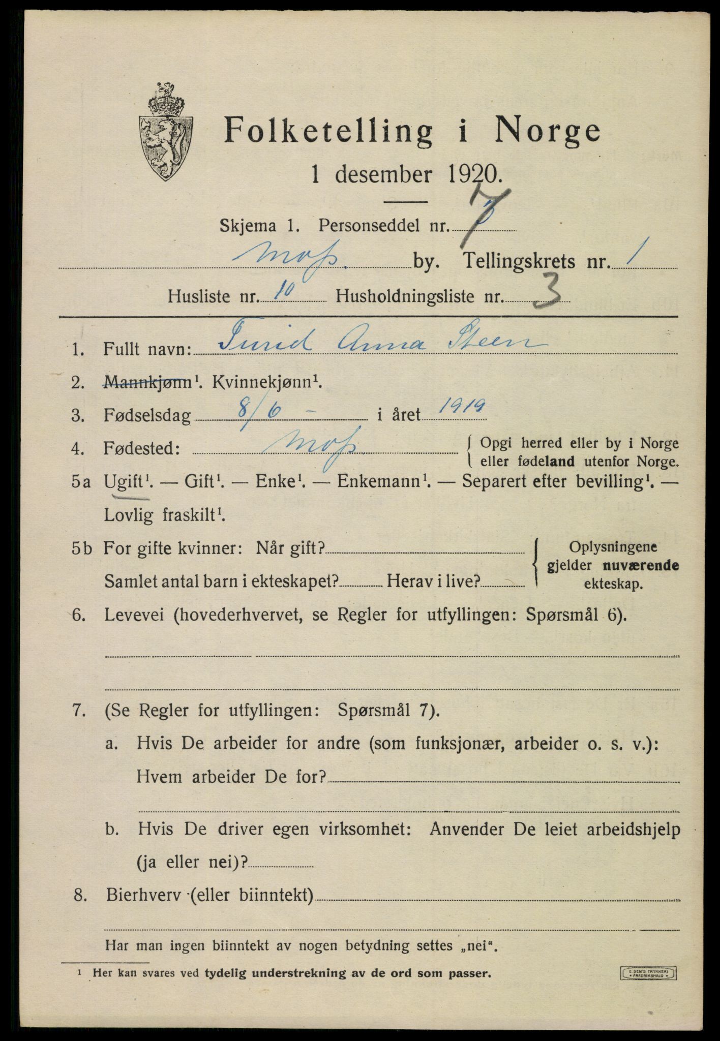 SAO, Folketelling 1920 for 0104 Moss kjøpstad, 1920, s. 6479