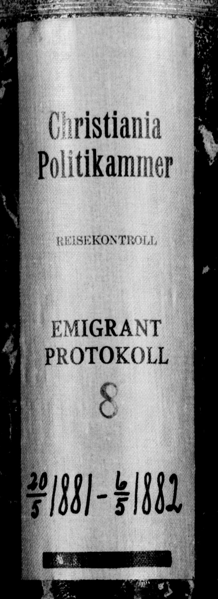 Oslo politidistrikt, SAO/A-10085/E/Ee/Eef/L0008a: Emigrantprotokoll, 1881