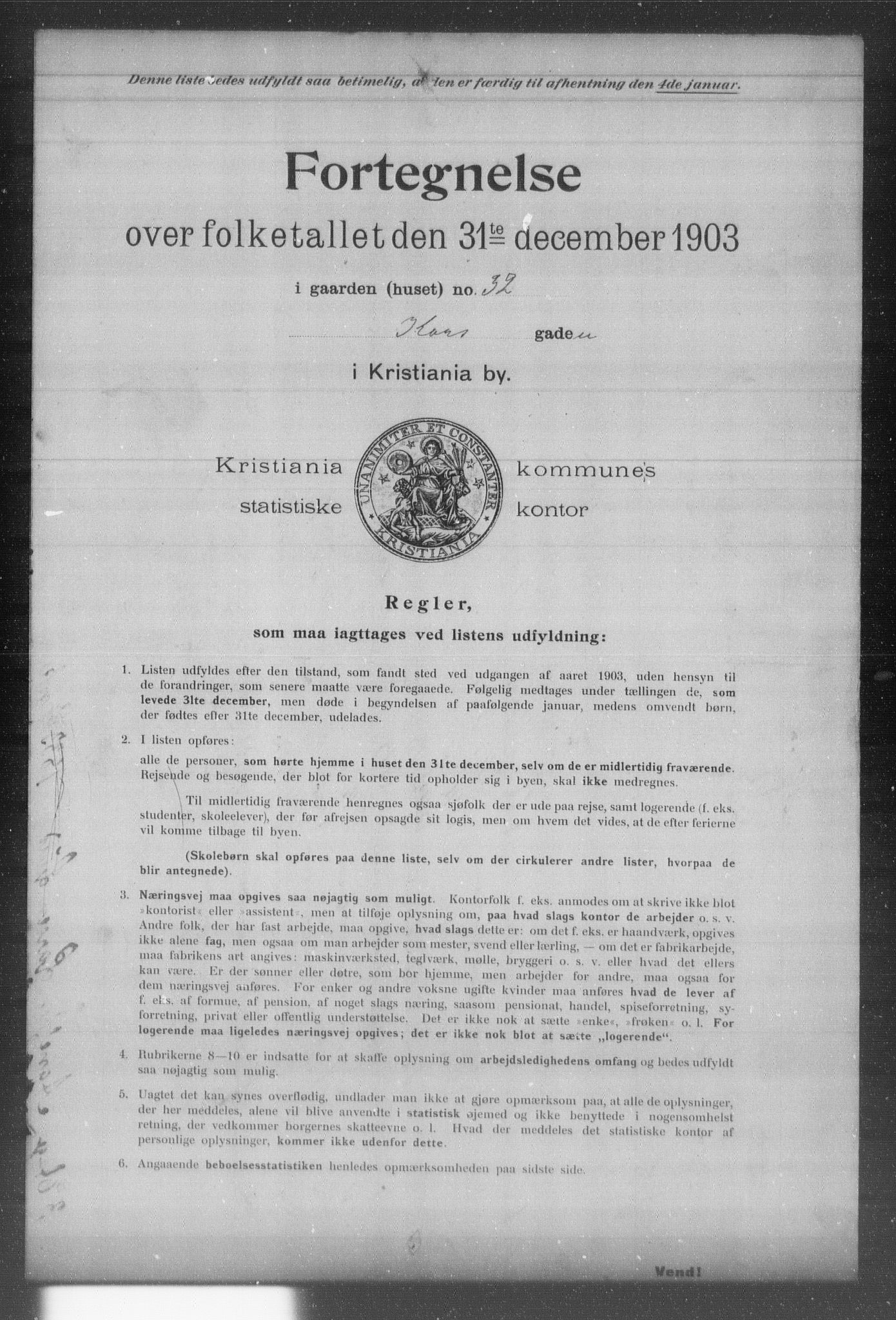 OBA, Kommunal folketelling 31.12.1903 for Kristiania kjøpstad, 1903, s. 10575
