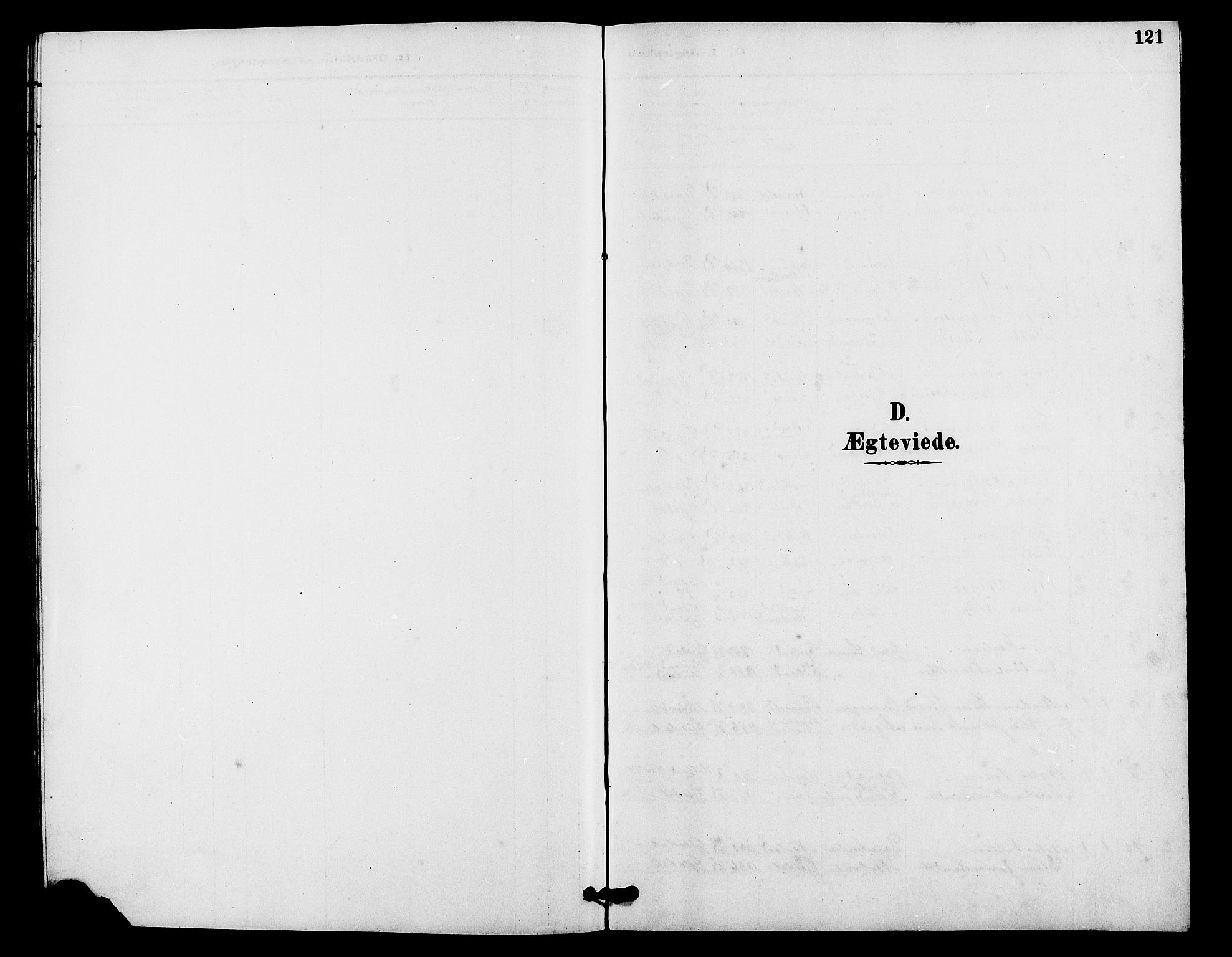 Lye sokneprestkontor, SAST/A-101794/001/30BB/L0008: Klokkerbok nr. B 7, 1887-1901, s. 121