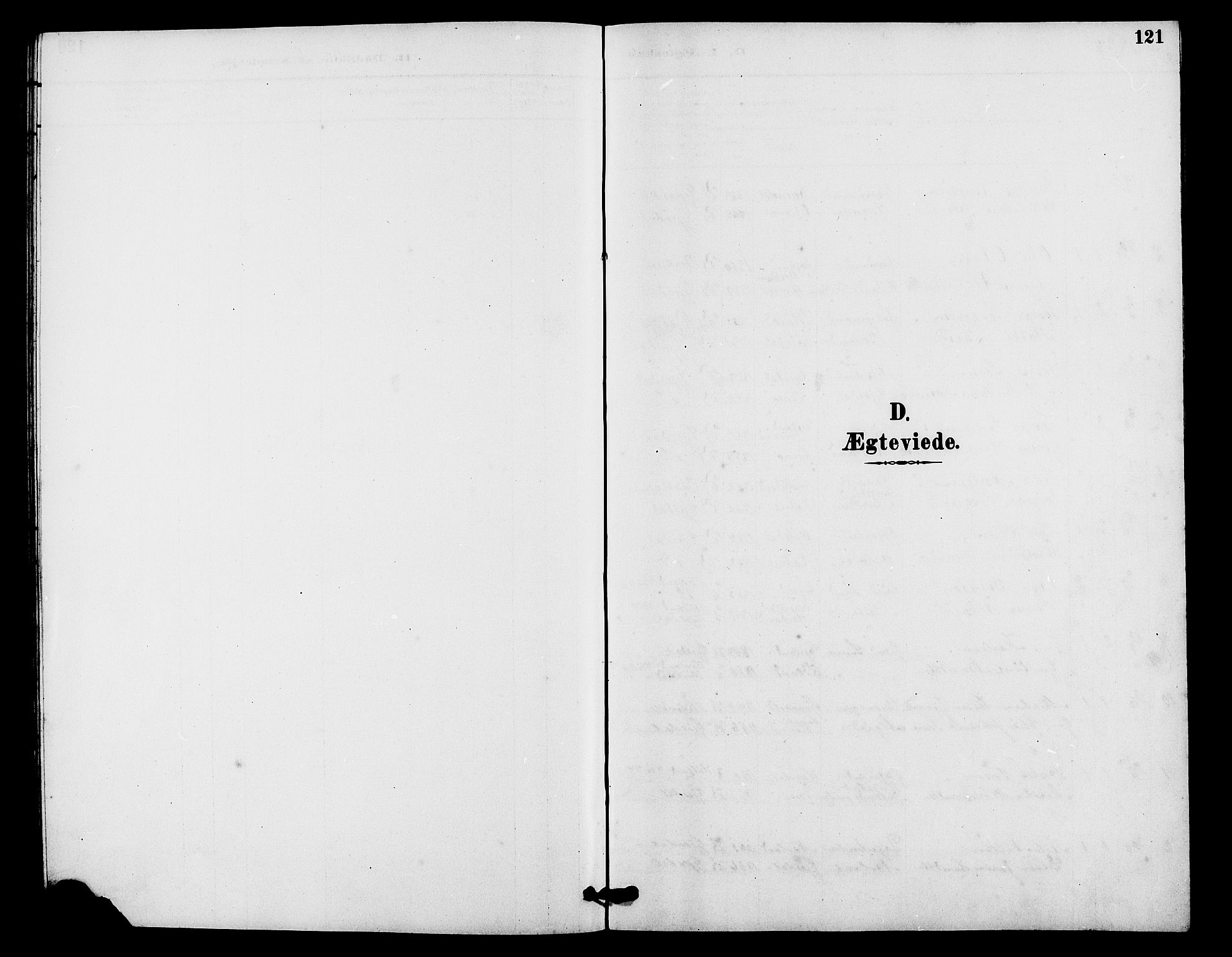 Lye sokneprestkontor, AV/SAST-A-101794/001/30BB/L0008: Klokkerbok nr. B 7, 1887-1901, s. 121