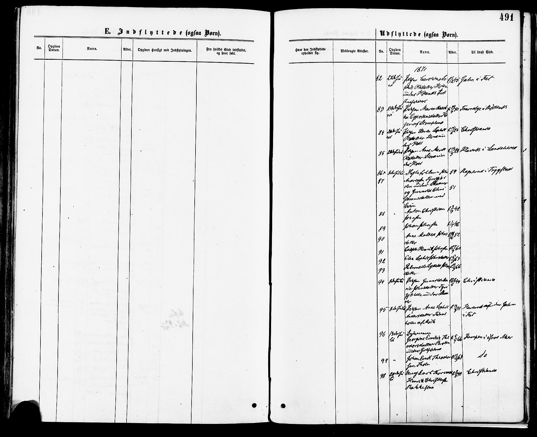 Høland prestekontor Kirkebøker, AV/SAO-A-10346a/F/Fa/L0012.a: Ministerialbok nr. I 12A, 1869-1879, s. 491