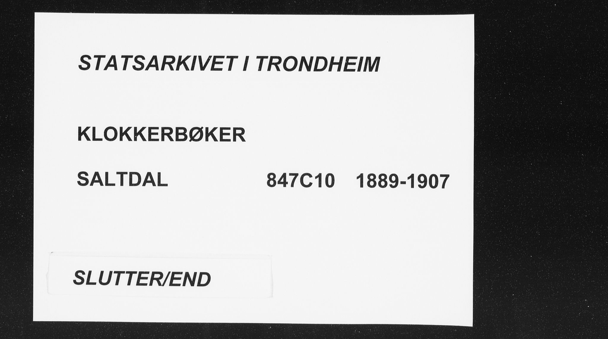 Ministerialprotokoller, klokkerbøker og fødselsregistre - Nordland, AV/SAT-A-1459/847/L0682: Klokkerbok nr. 847C10, 1889-1907