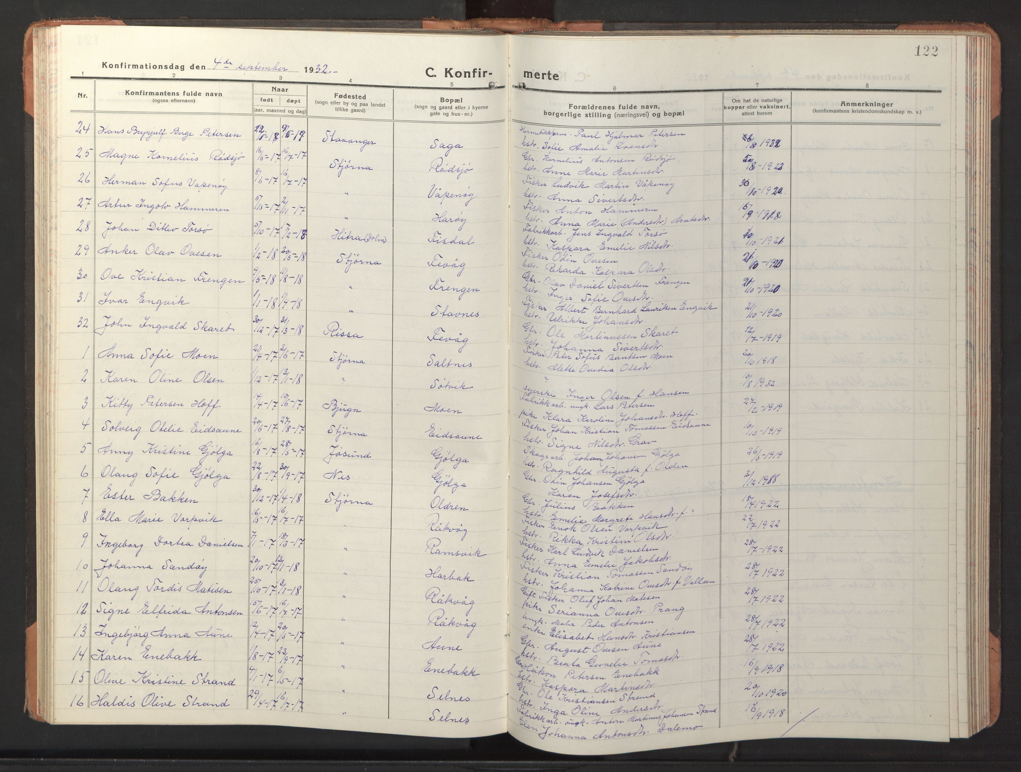 Ministerialprotokoller, klokkerbøker og fødselsregistre - Sør-Trøndelag, SAT/A-1456/653/L0658: Klokkerbok nr. 653C02, 1919-1947, s. 122