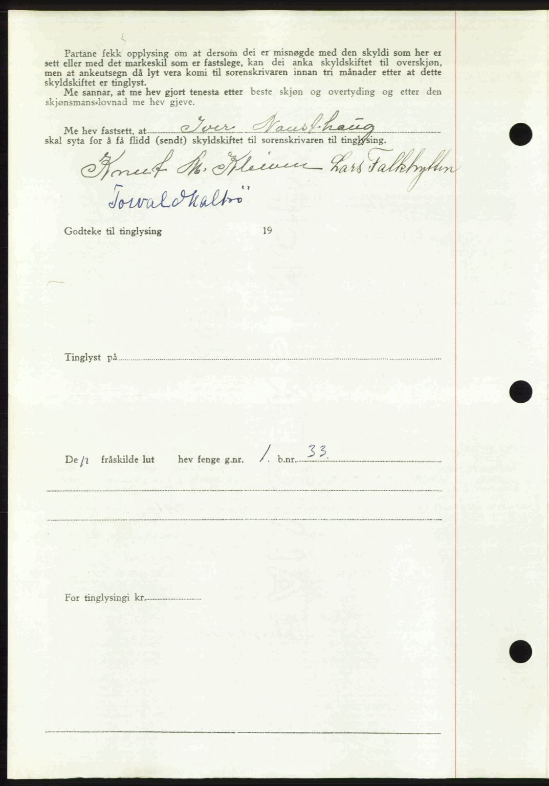 Romsdal sorenskriveri, AV/SAT-A-4149/1/2/2C: Pantebok nr. A28, 1948-1949, Dagboknr: 93/1949